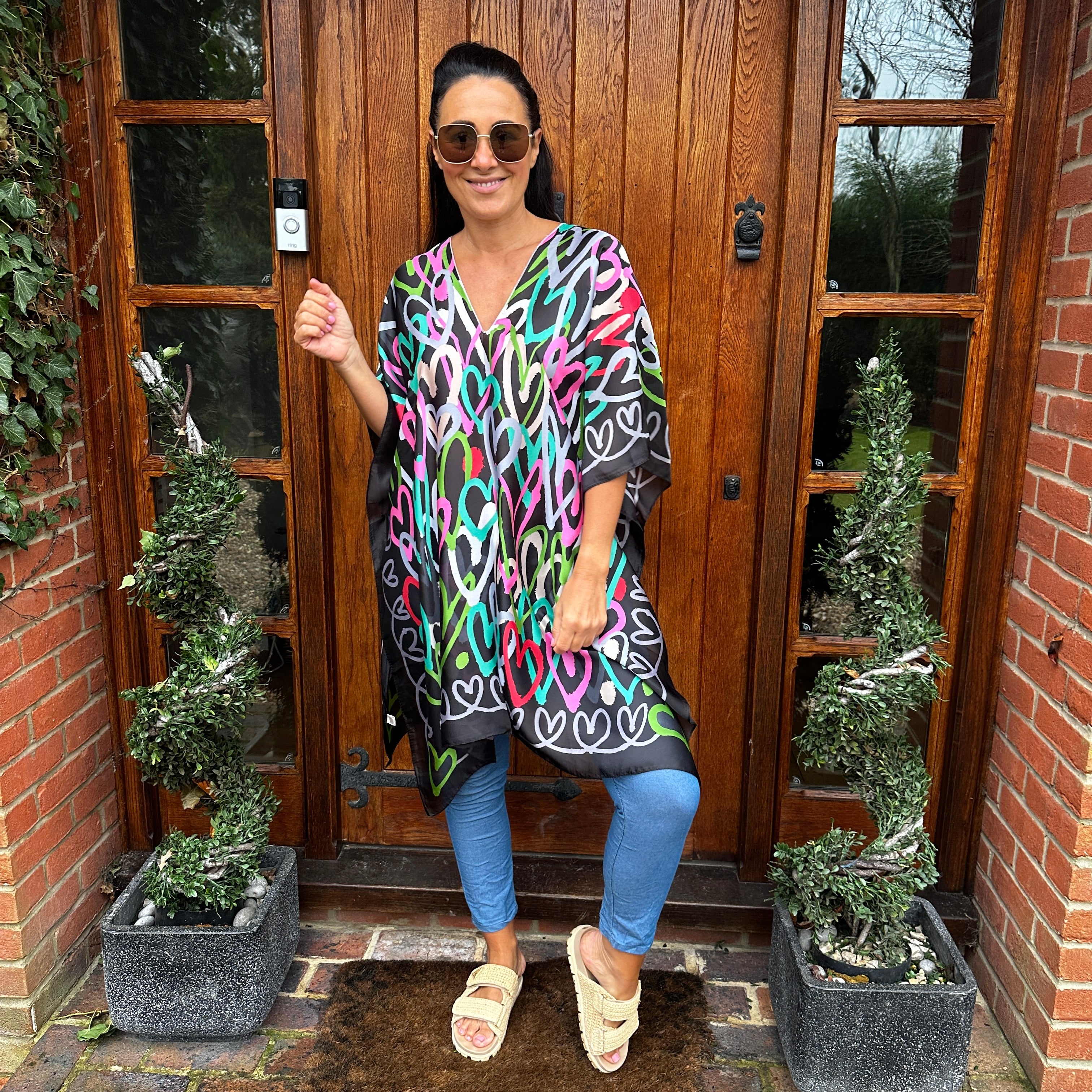 Hannah Heart Kaftan - Blush Boutique Essex