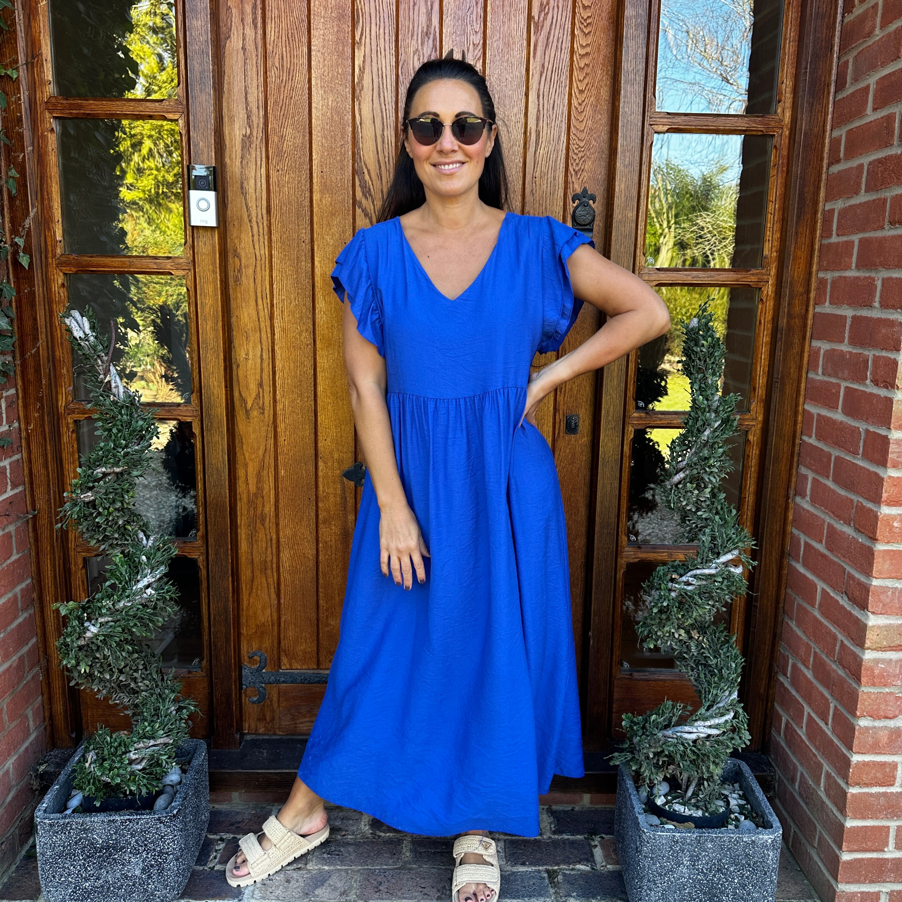 Sam Button Dress - Blush Boutique Essex