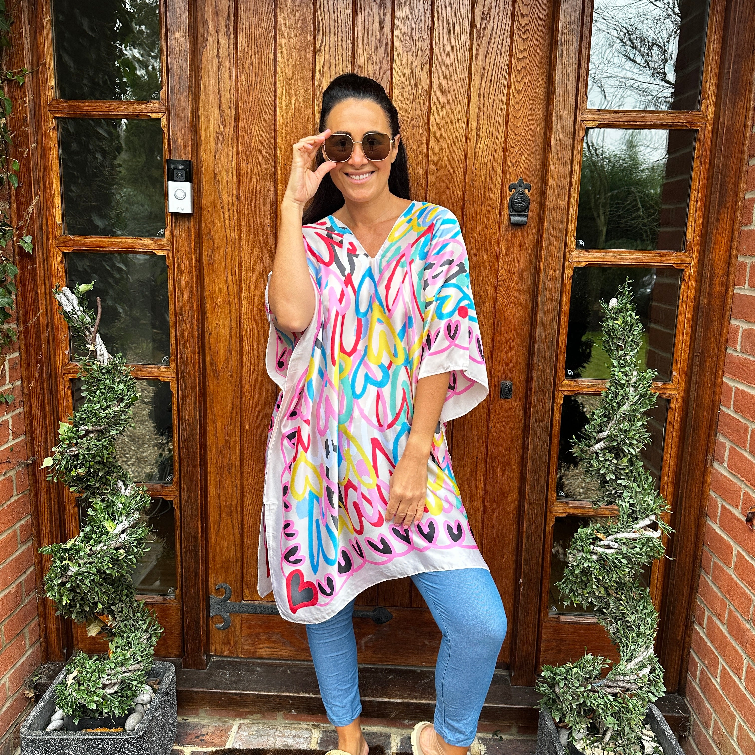 Hannah Heart Kaftan - Blush Boutique Essex