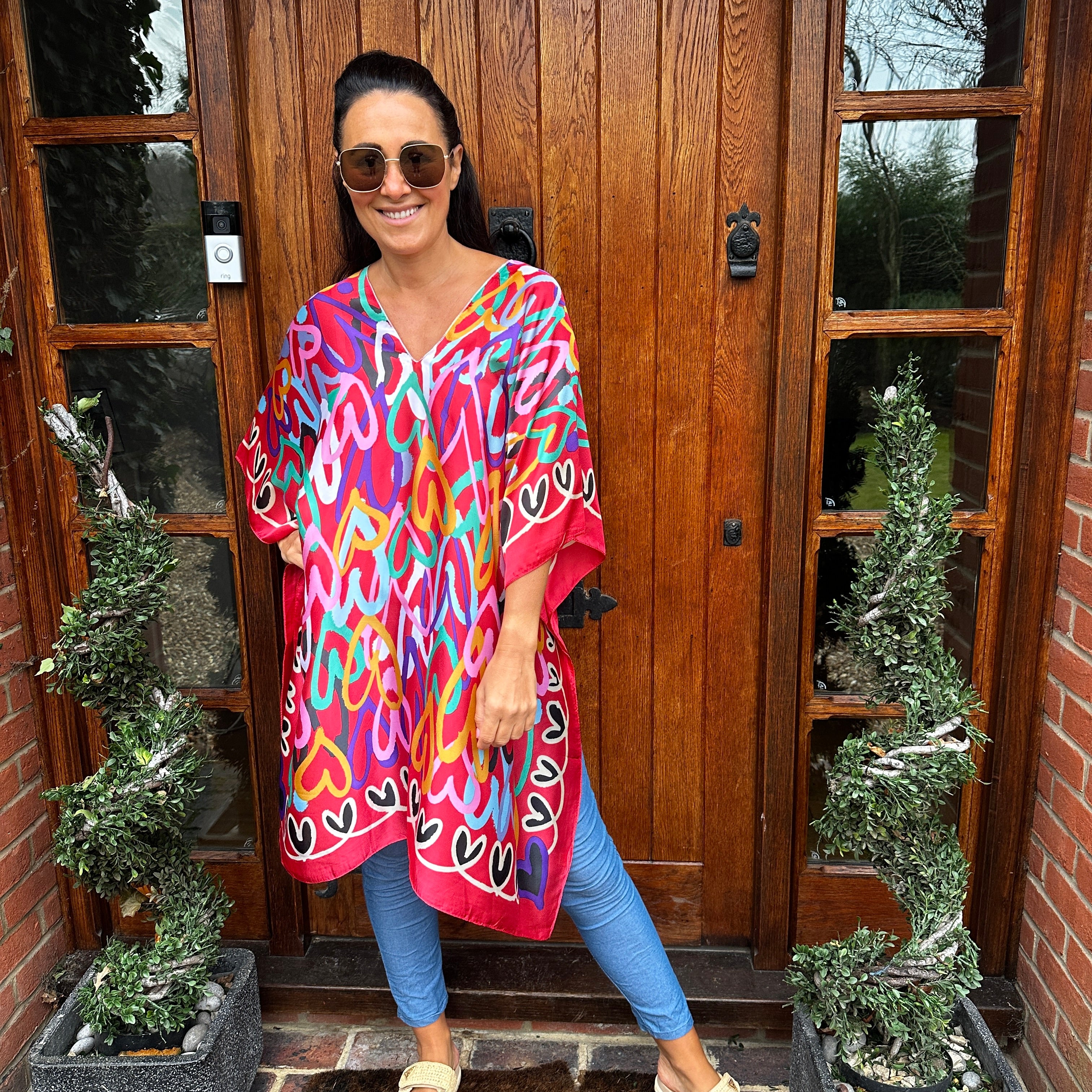 Hannah Heart Kaftan - Blush Boutique Essex