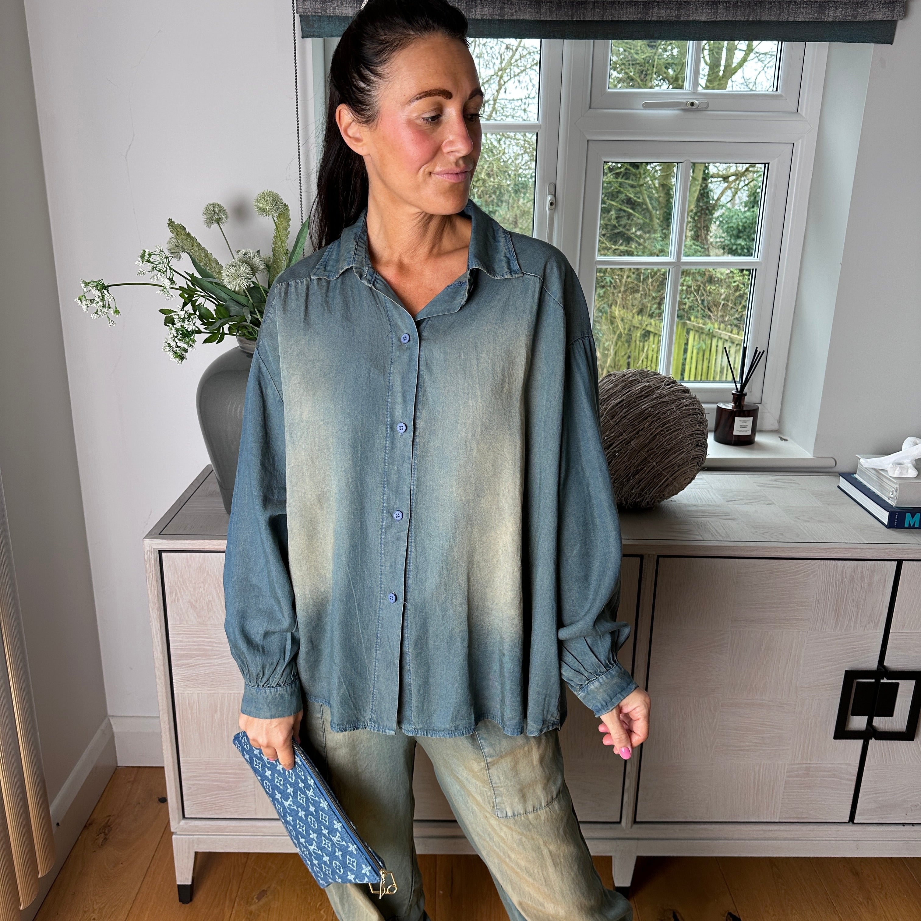 Isla Denim Shirt - Blush Boutique Essex