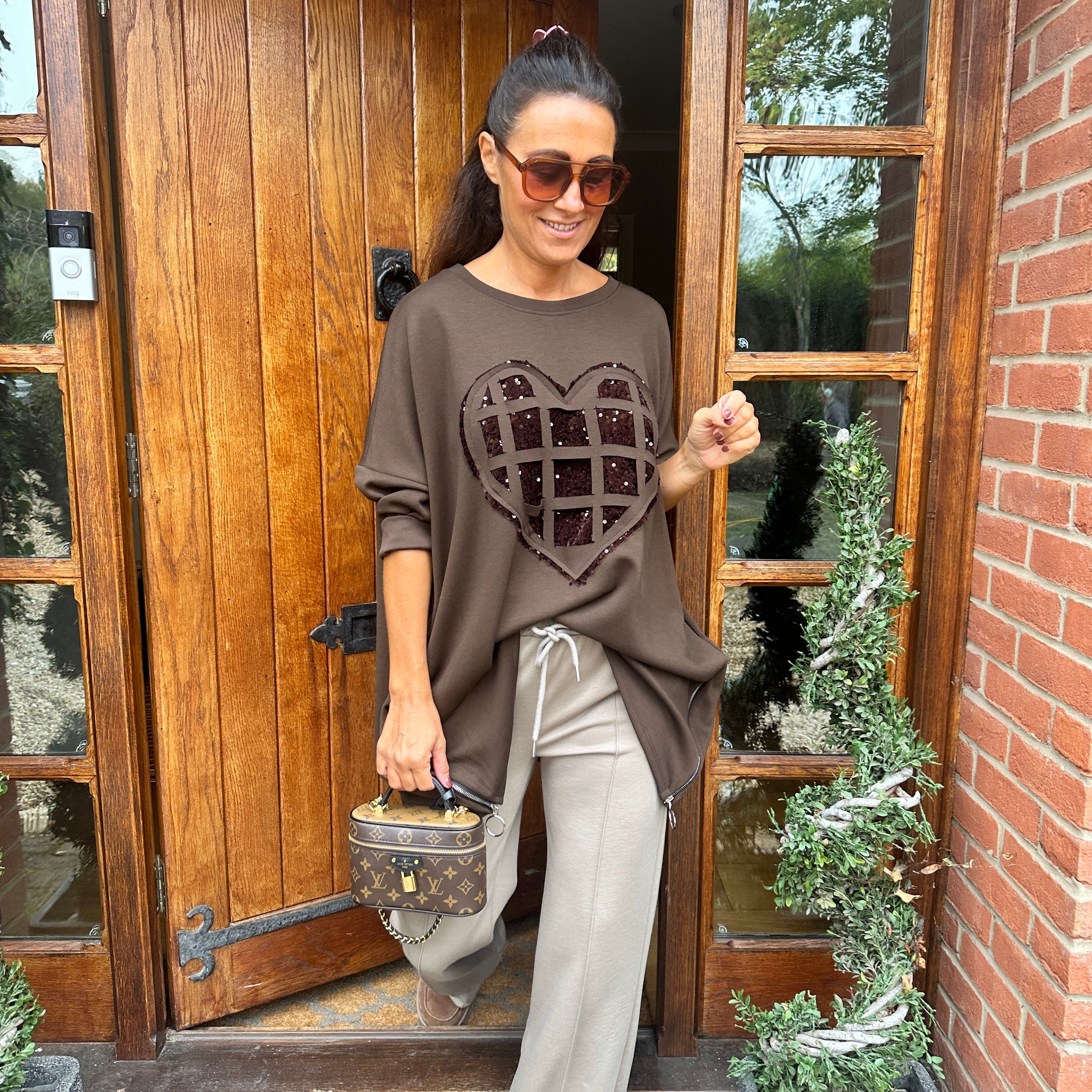 Jax Heart Sweatshirt - Blush Boutique Essex