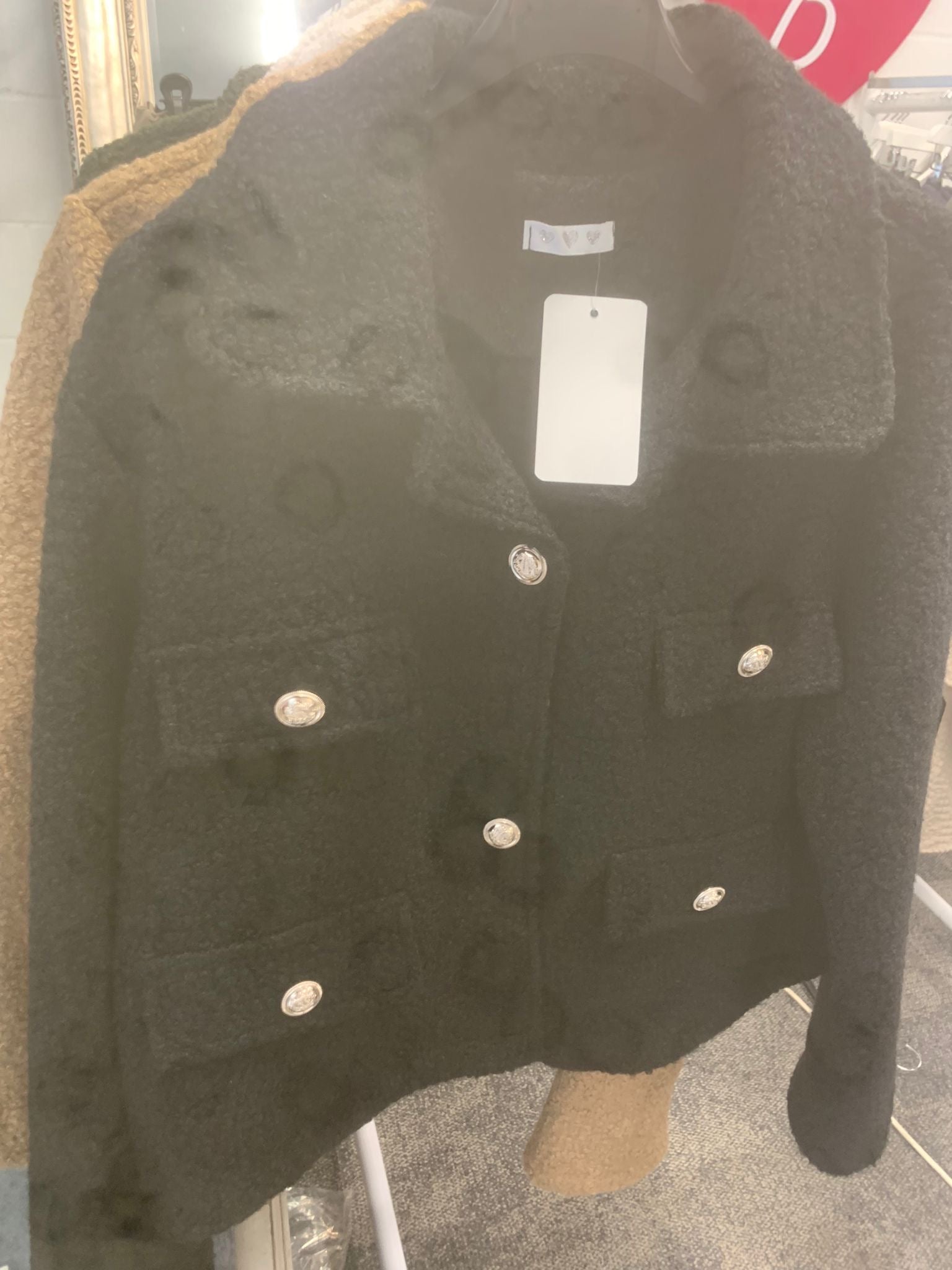 Zara Boucle Jacket Blush Boutique Essex
