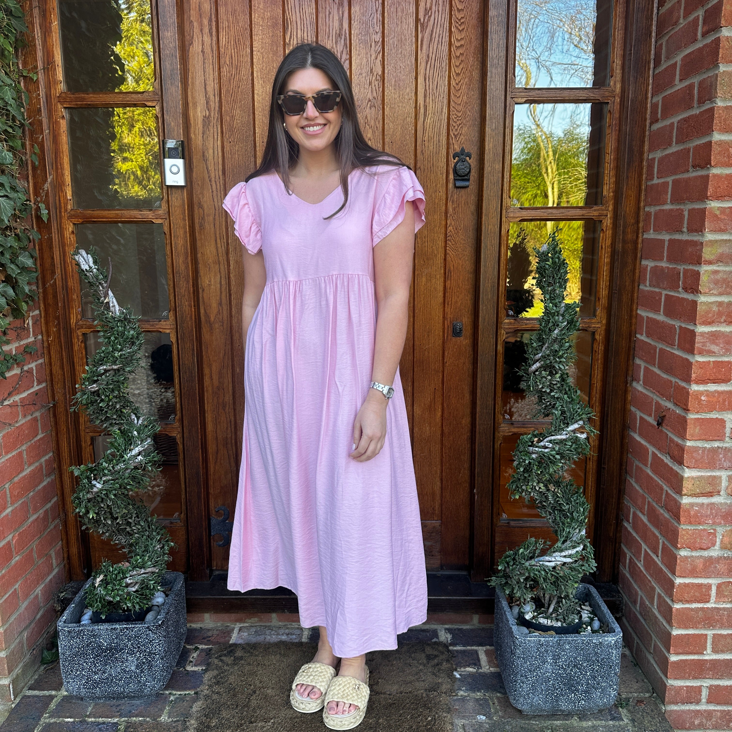 Sam Button Dress - Blush Boutique Essex