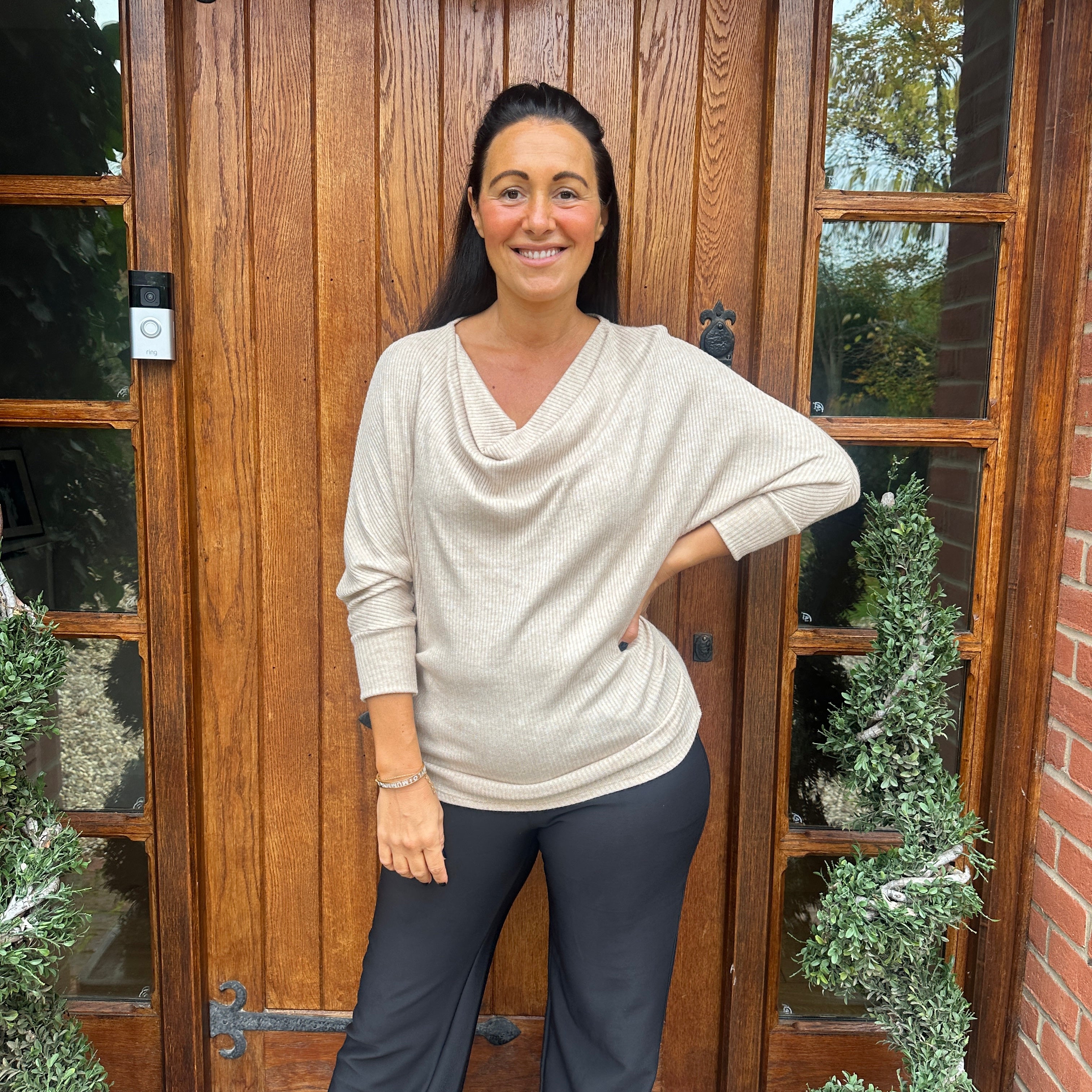 Dahlia Drape Top - Blush Boutique Essex