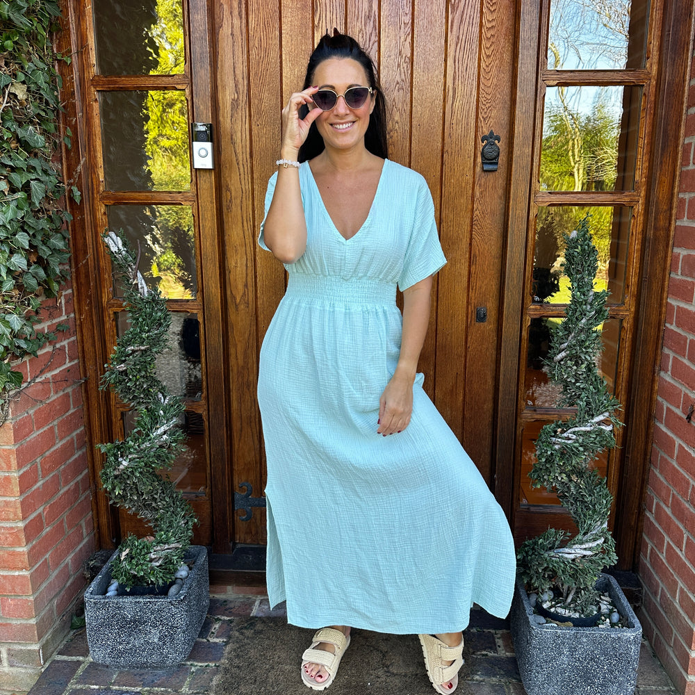 Chloe Cotton Cheesecloth Dress - Blush Boutique Essex