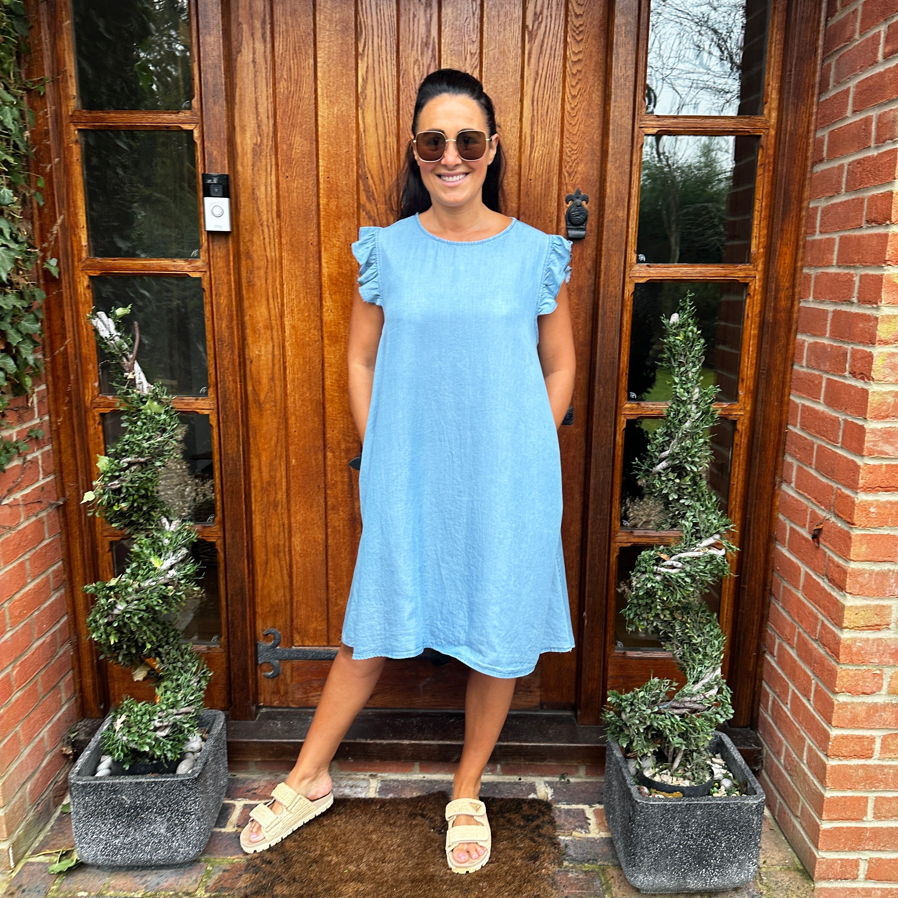 Dulce Denim Dress - Blush Boutique Essex