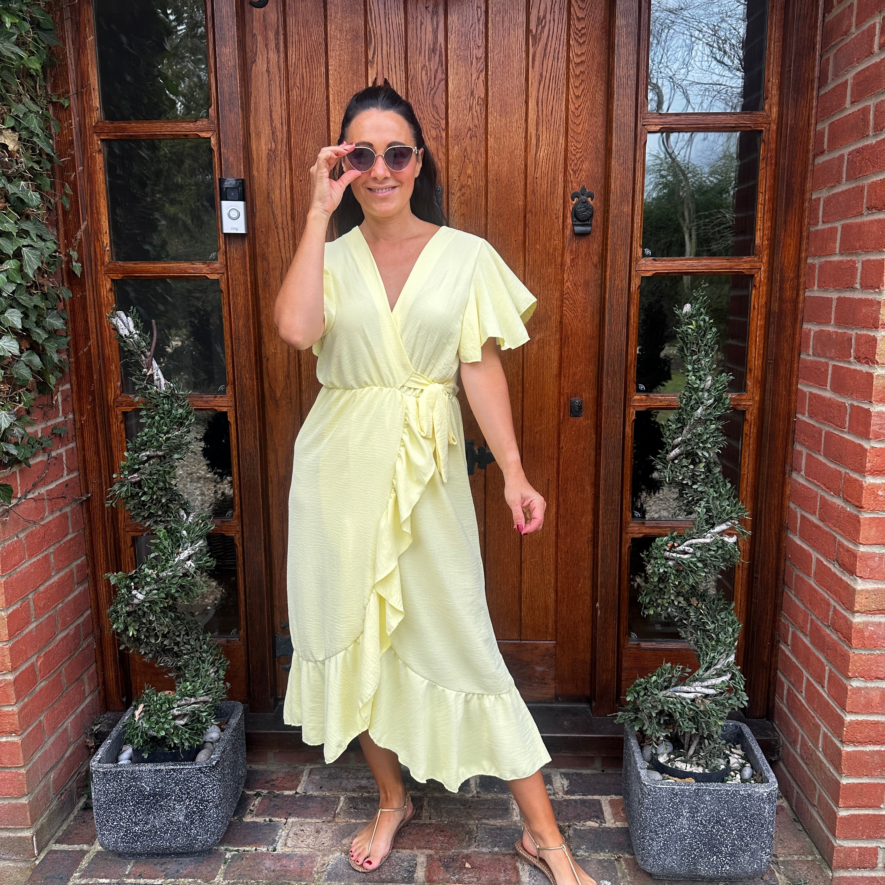 Rachel Ruffle Wrap Dress - Blush Boutique Essex