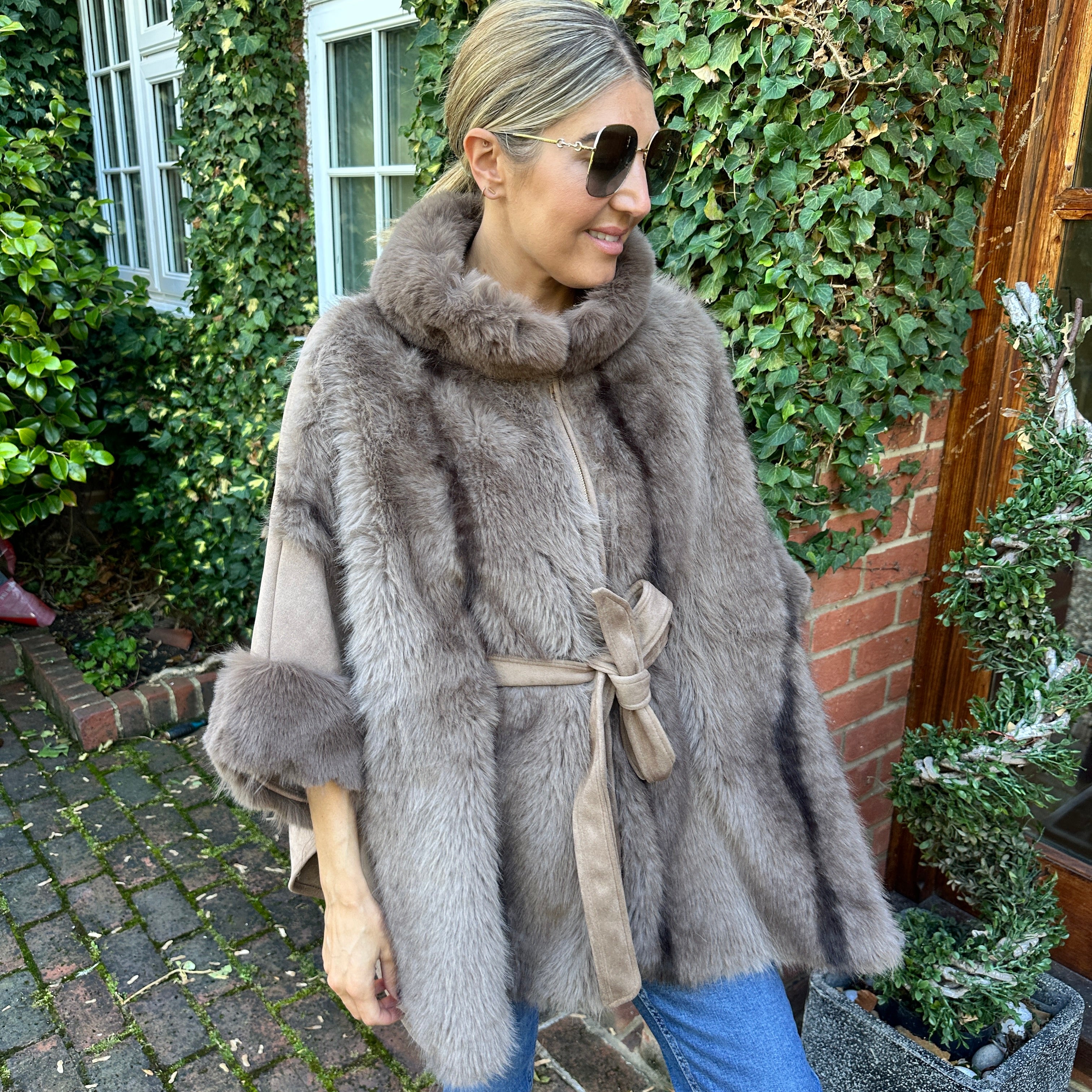Sloane Faux Fur Cape