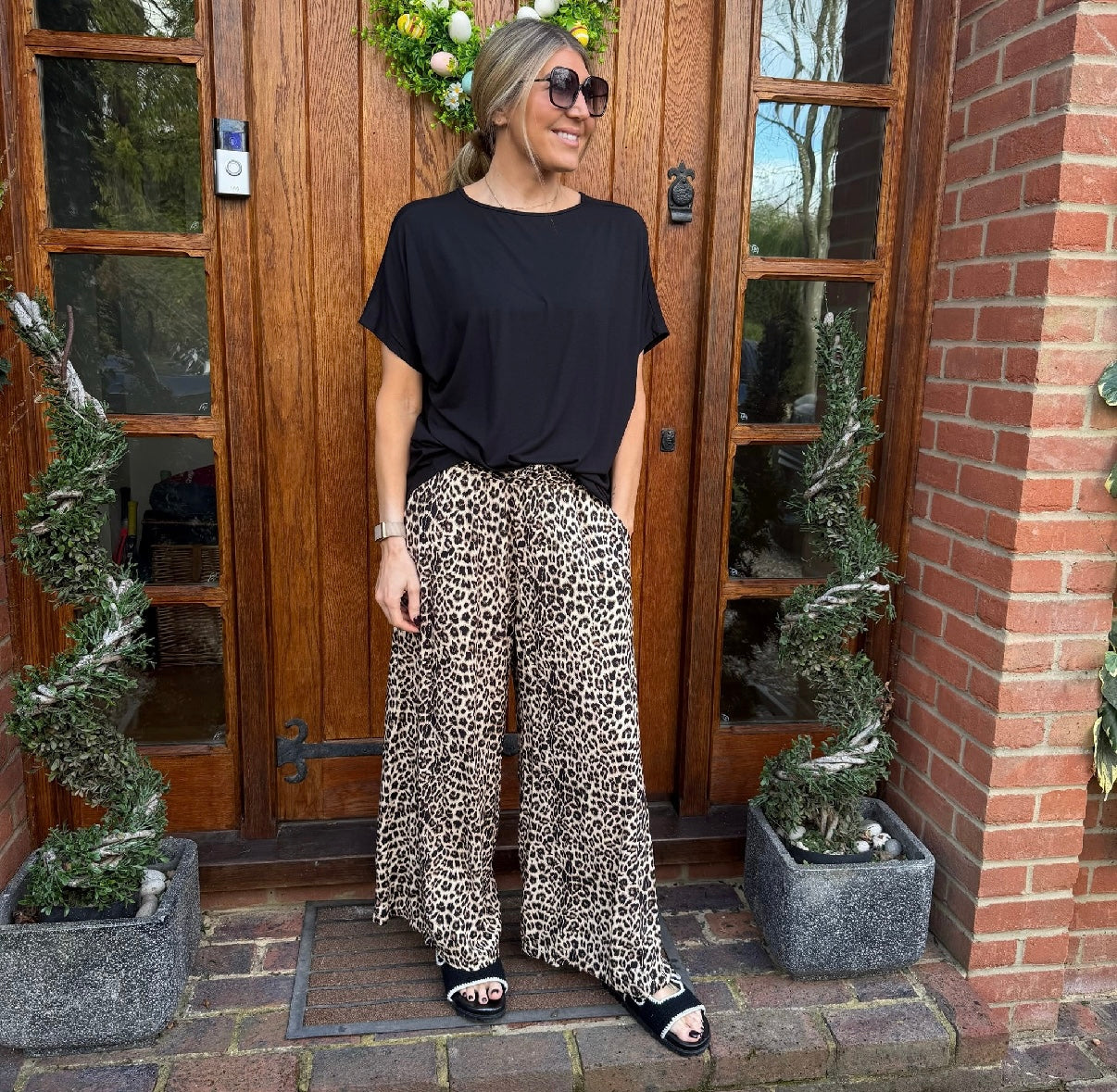 Layla leopard trousers - Blush Boutique Essex