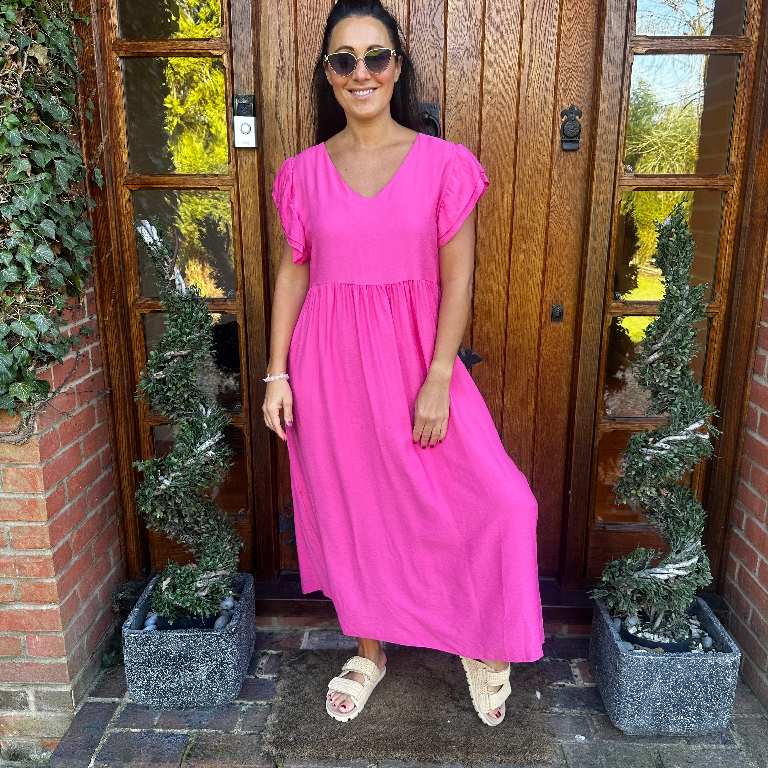 Sam Button Dress - Blush Boutique Essex