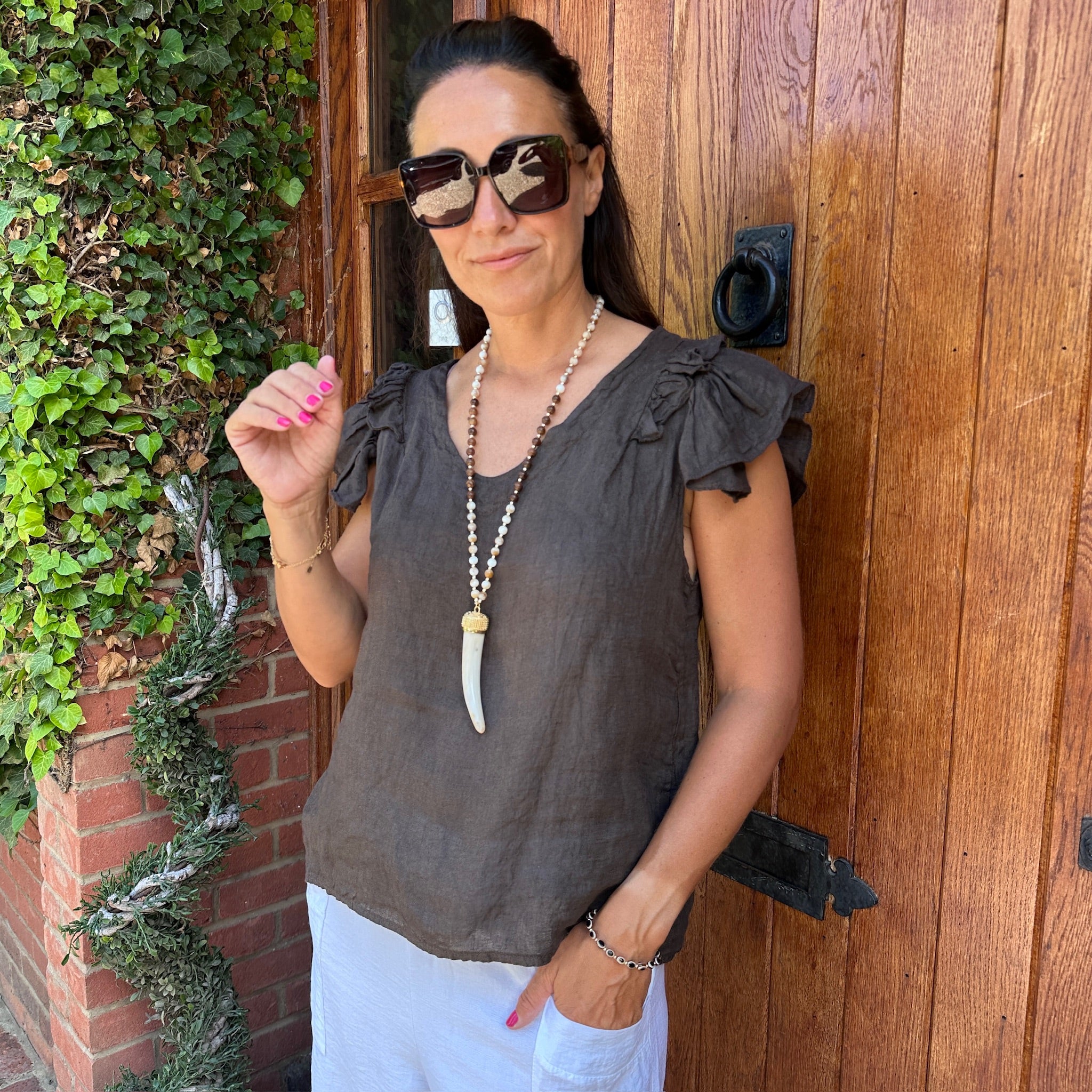 Flora Linen Vest