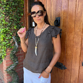 Flora Linen Vest