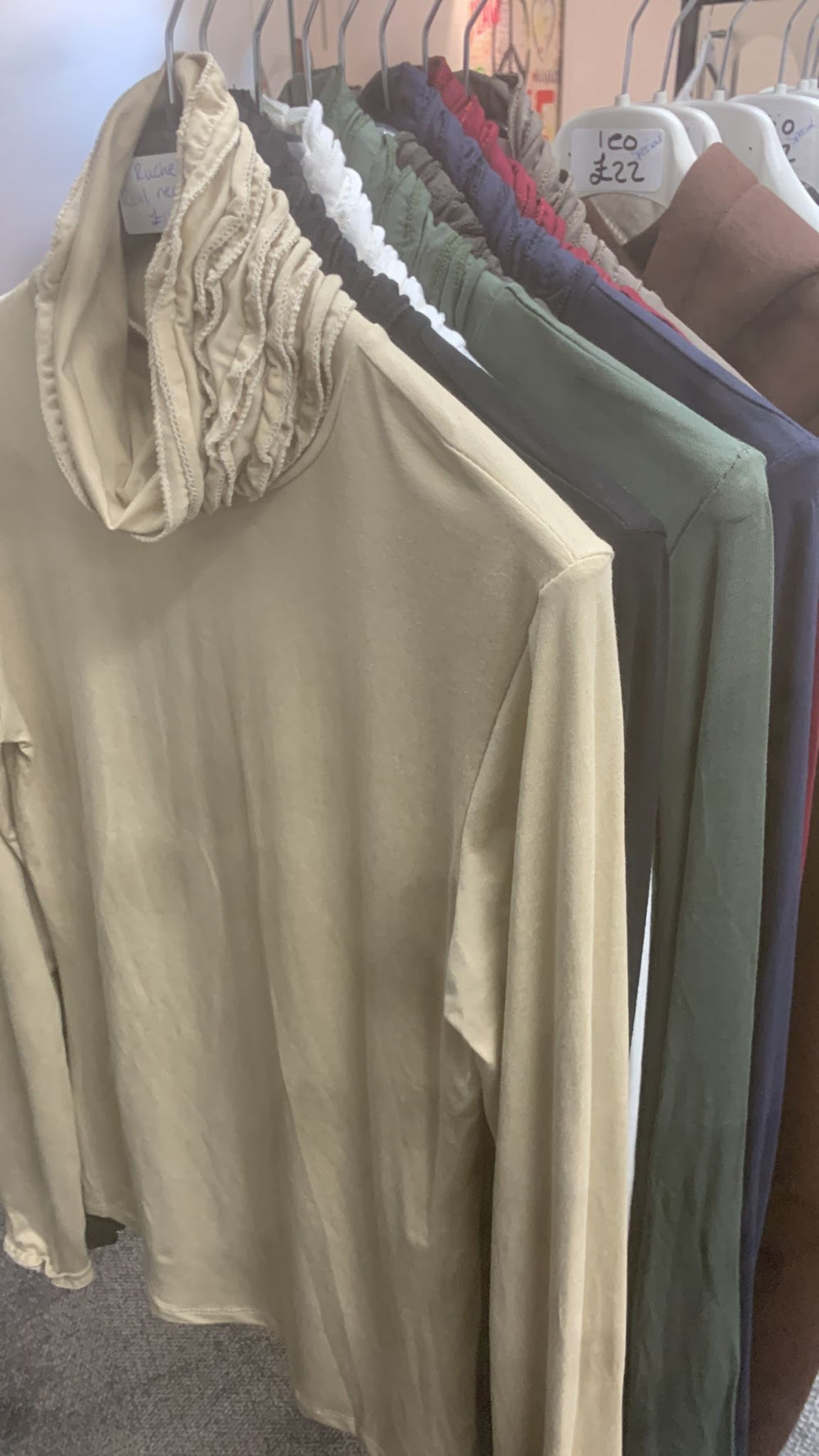 Ruche Roll Neck - Blush Boutique Essex