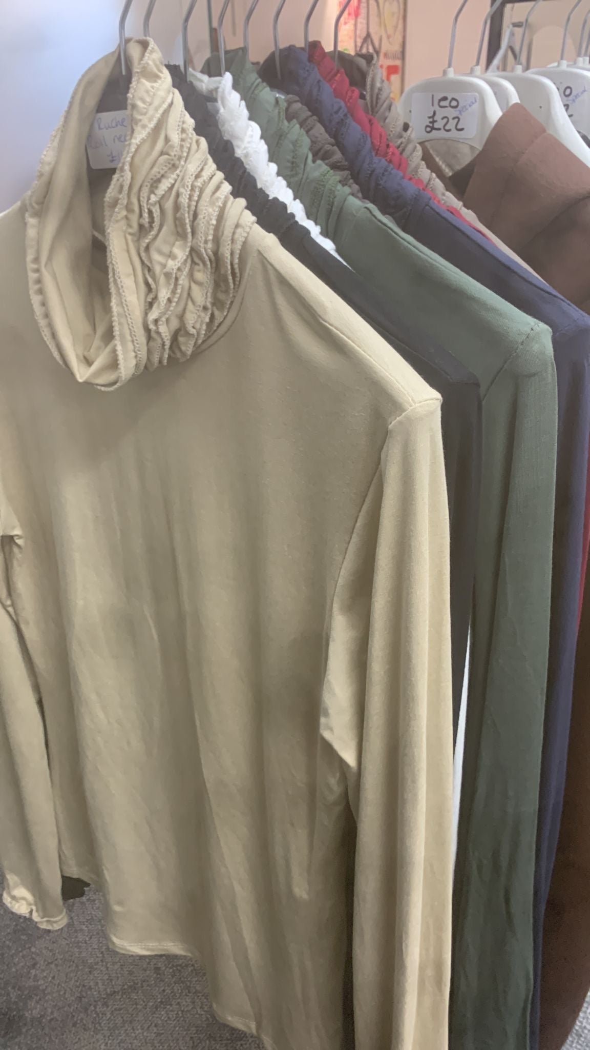 Ruche Roll Neck - Blush Boutique Essex