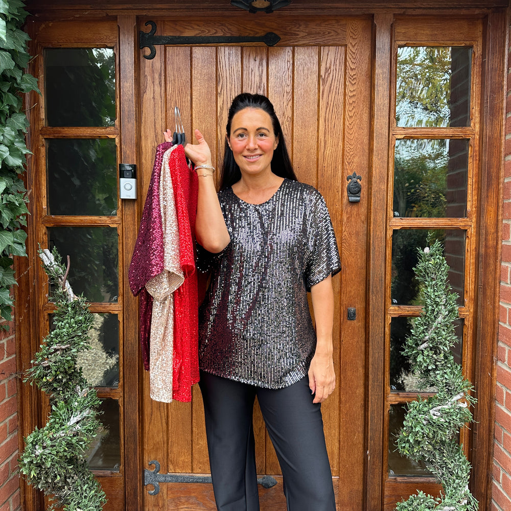 Noel Sequin Top - Blush Boutique Essex