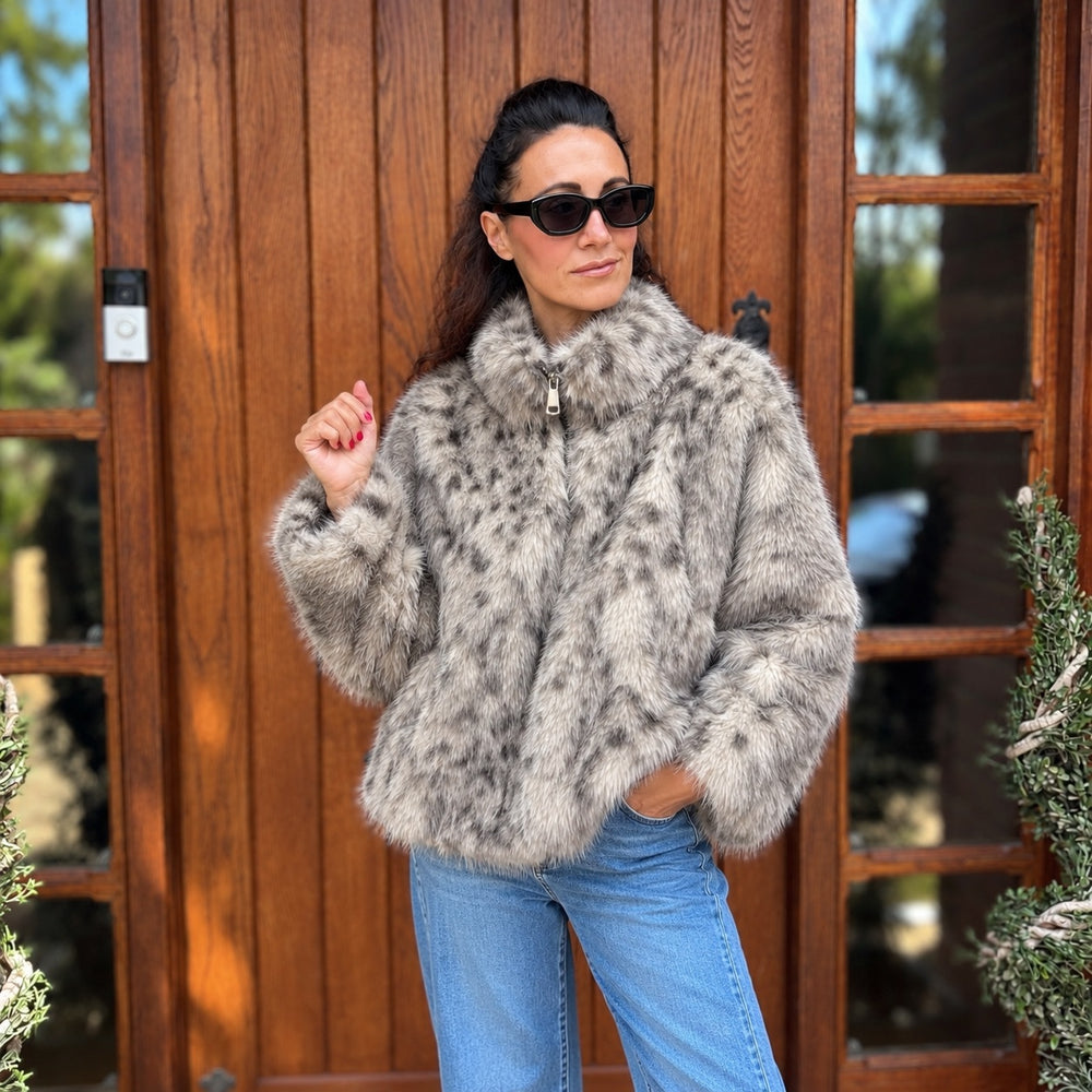 Sadie Faux Fur Jacket - Blush Boutique Essex