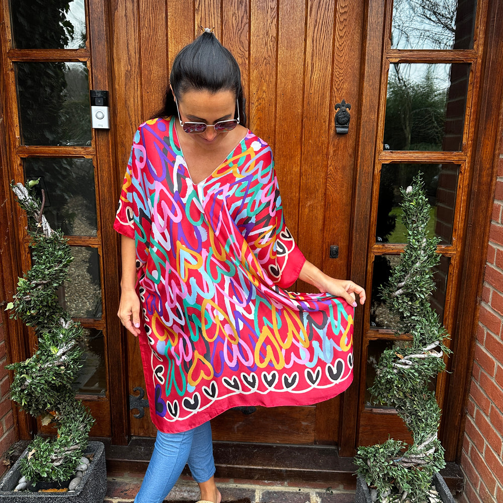Hannah Heart Kaftan - Blush Boutique Essex