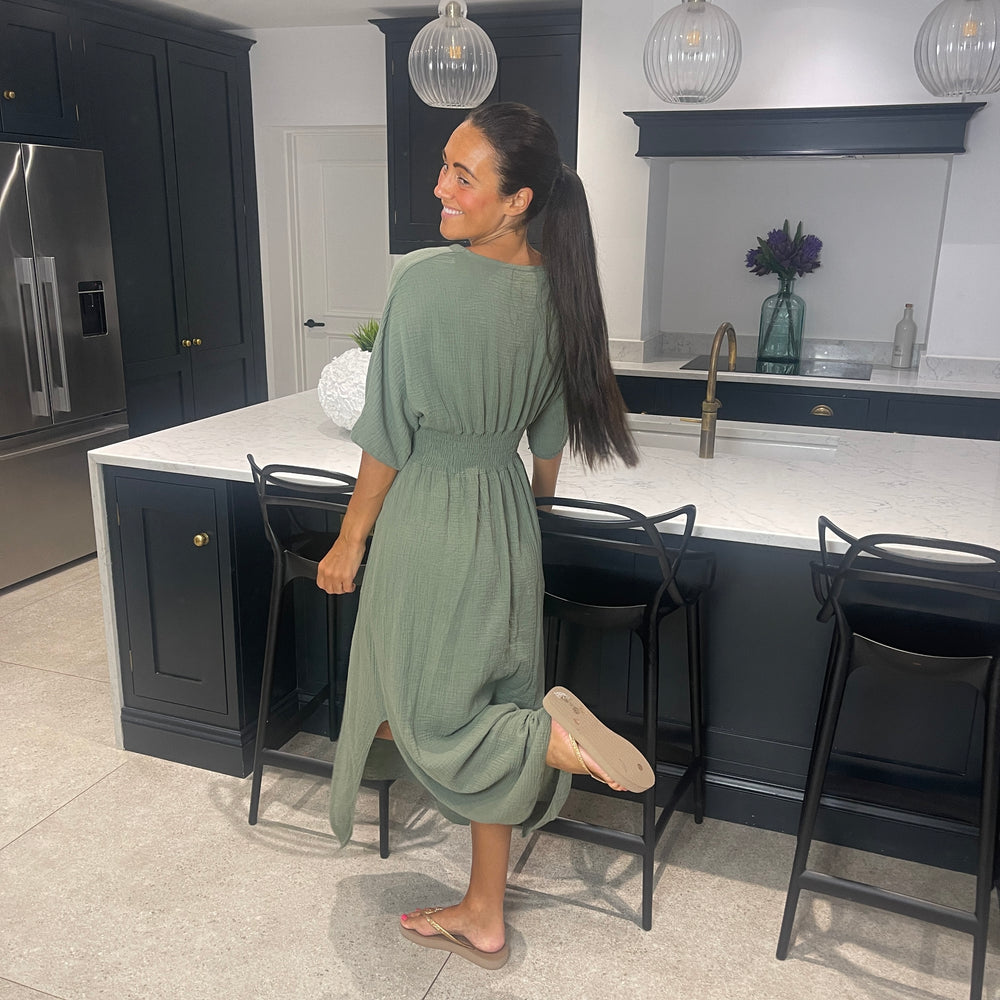 Chloe Cotton Cheesecloth Dress - Blush Boutique Essex