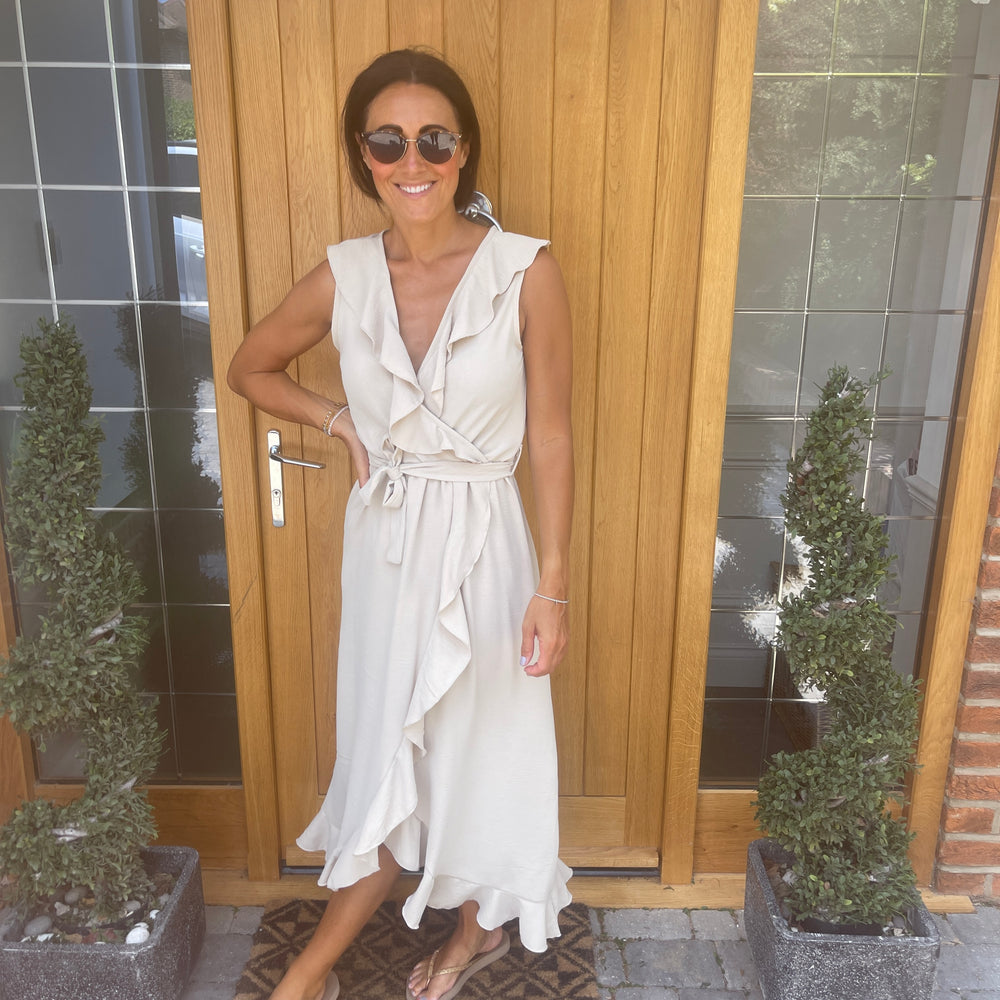 Bliss Ruffle Wrap Dress - Blush Boutique Essex