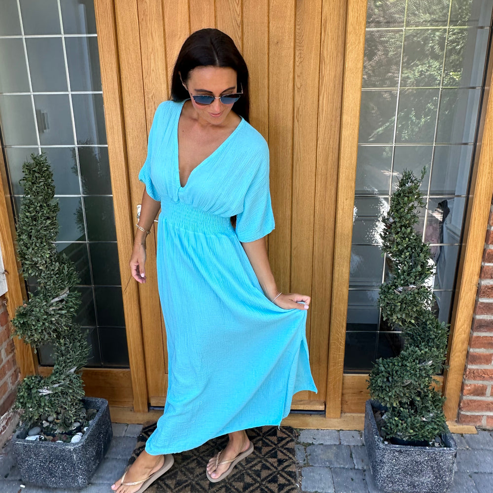Chloe Cotton Cheesecloth Dress - Blush Boutique Essex