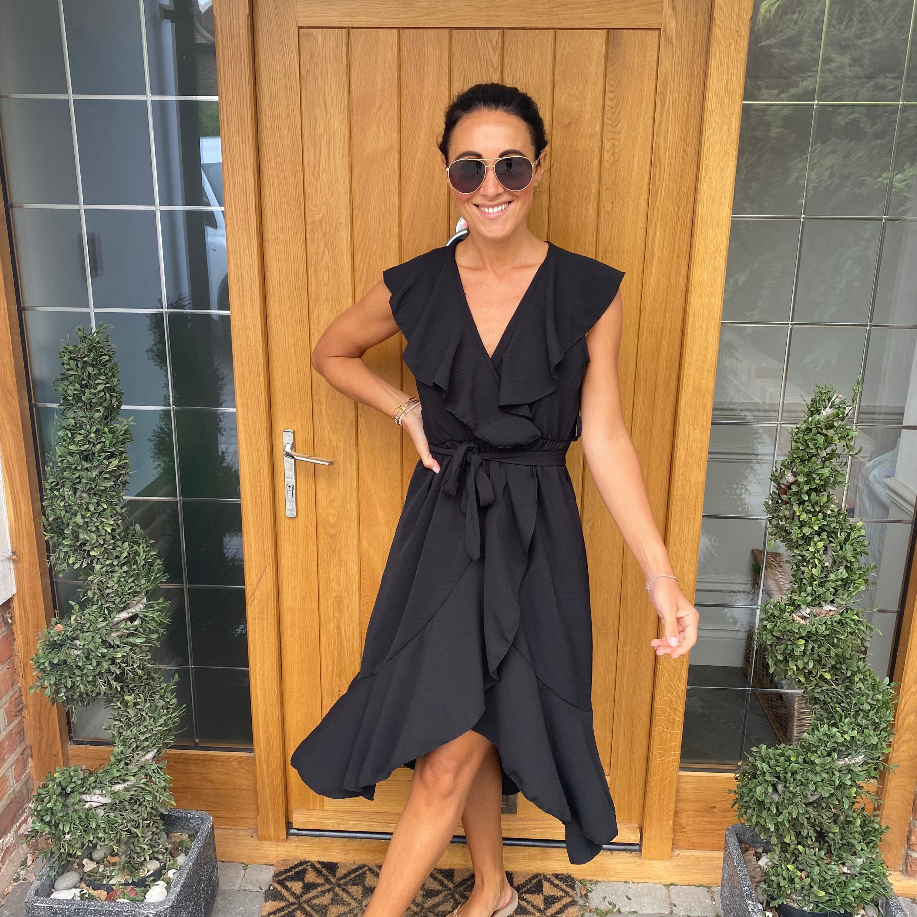 Bliss Ruffle Wrap Dress - Blush Boutique Essex