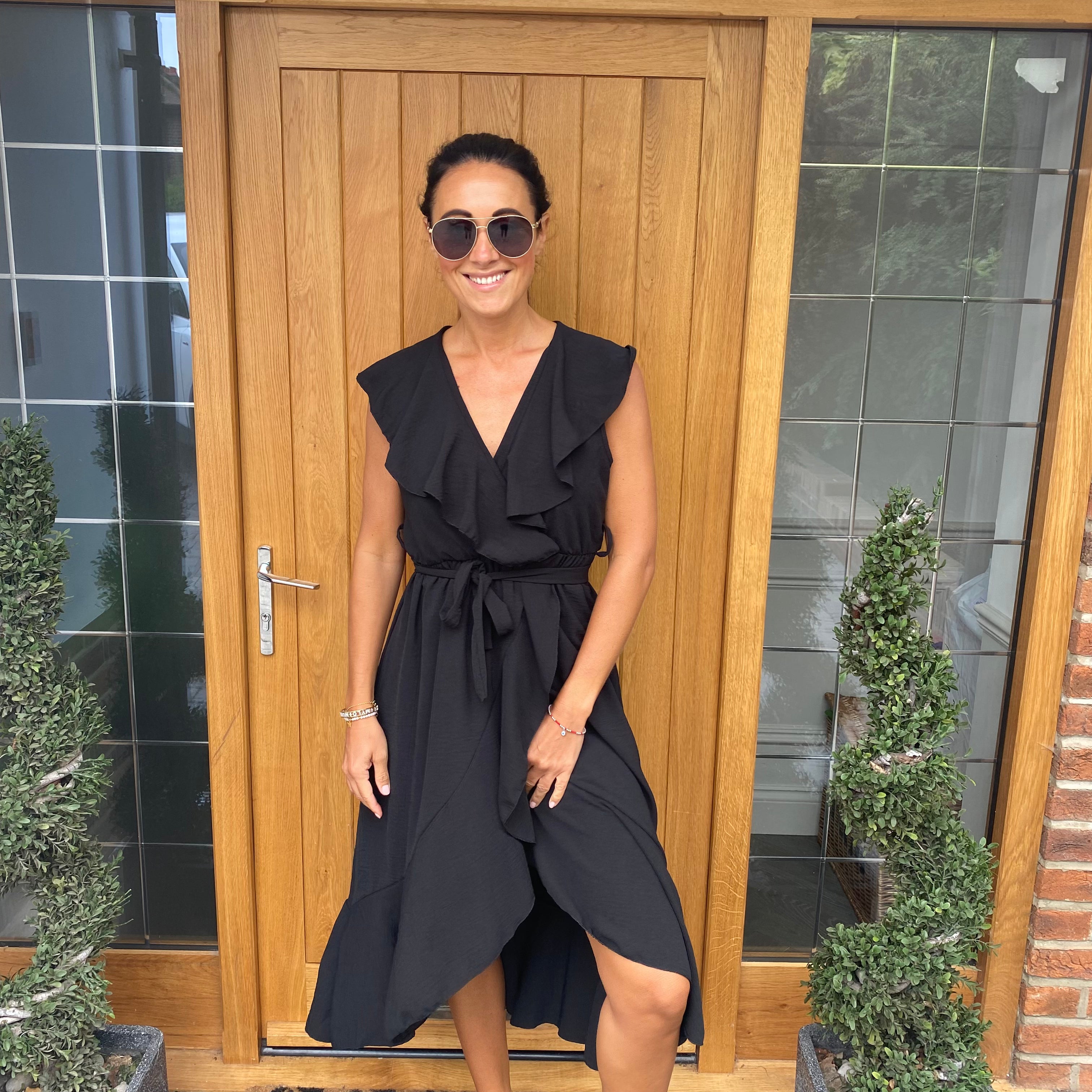 Bliss Ruffle Wrap Dress - Blush Boutique Essex