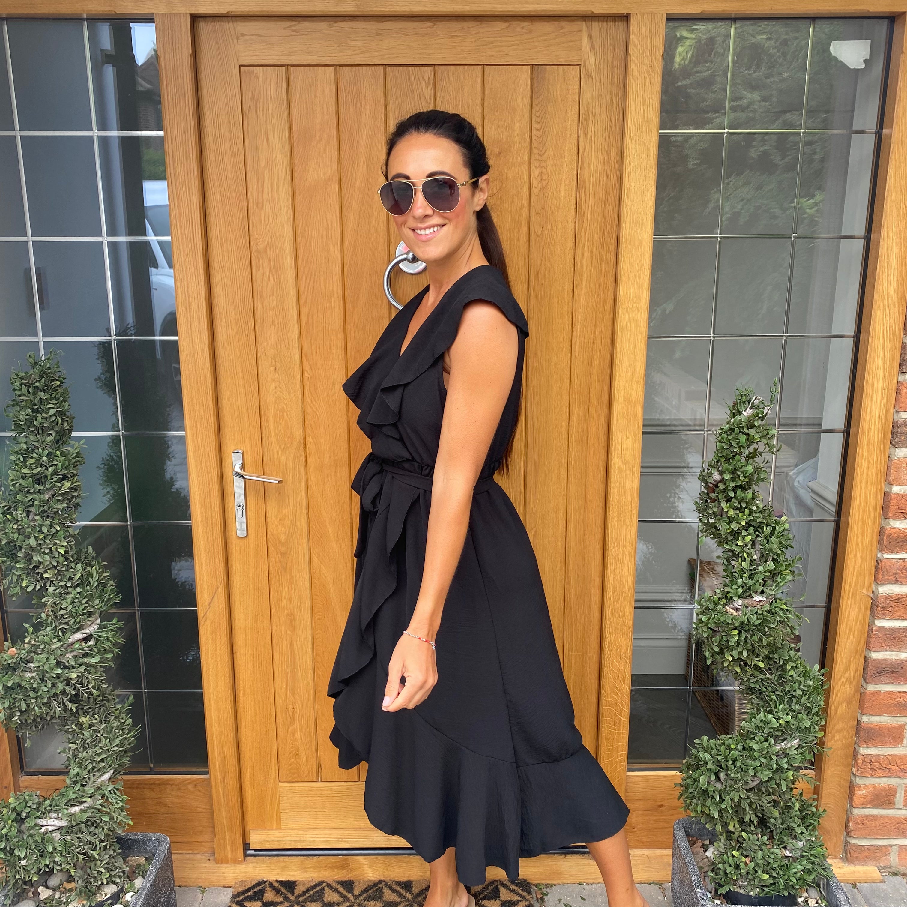 Bliss Ruffle Wrap Dress - Blush Boutique Essex