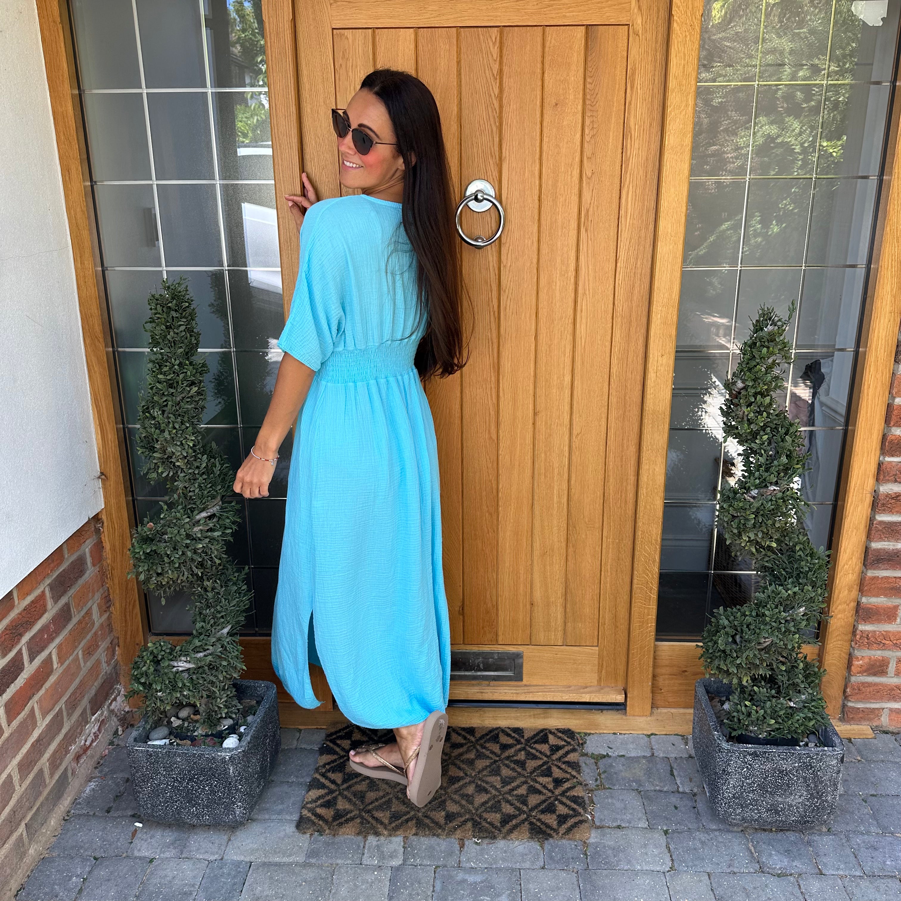 Chloe Cotton Cheesecloth Dress - Blush Boutique Essex