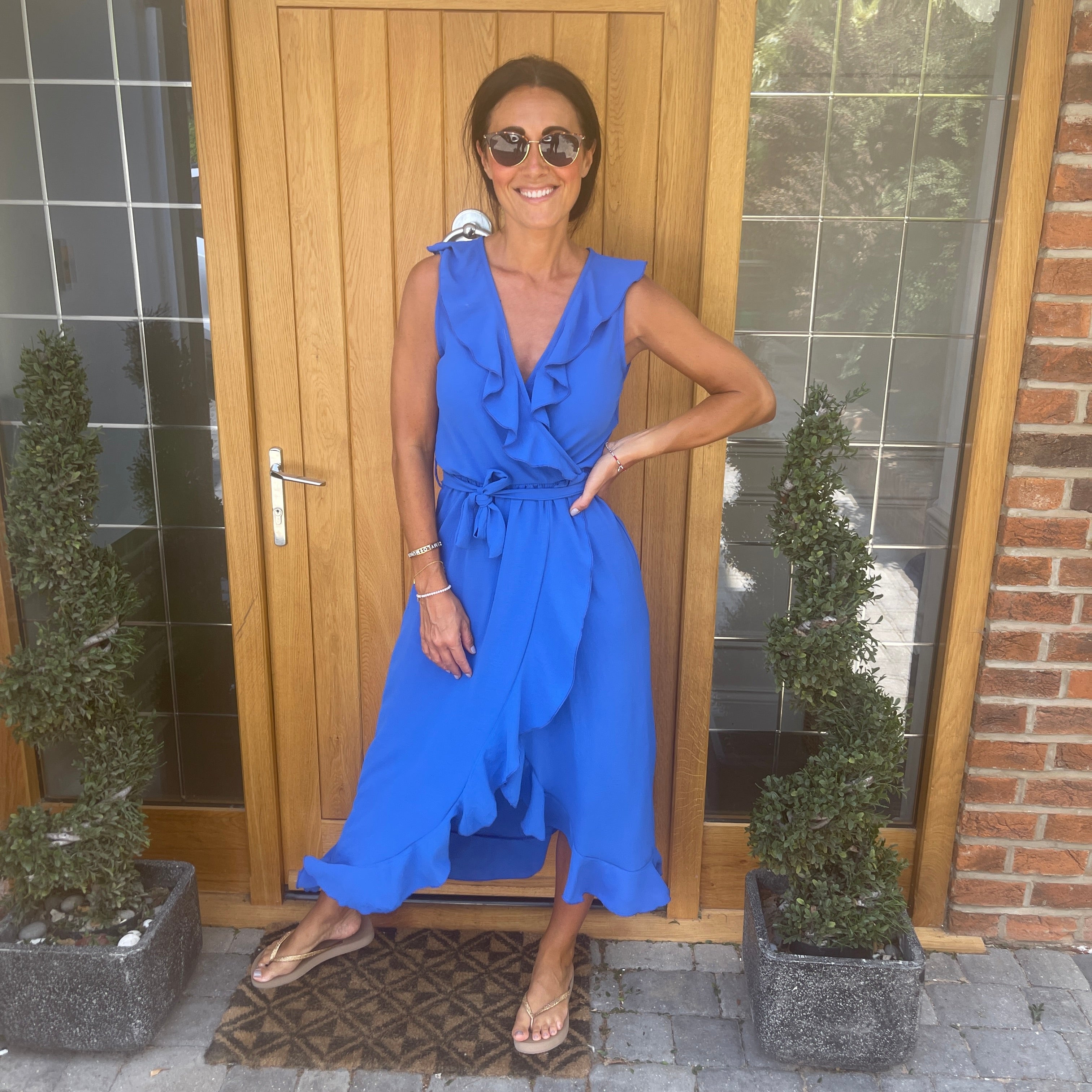 Bliss Ruffle Wrap Dress - Blush Boutique Essex