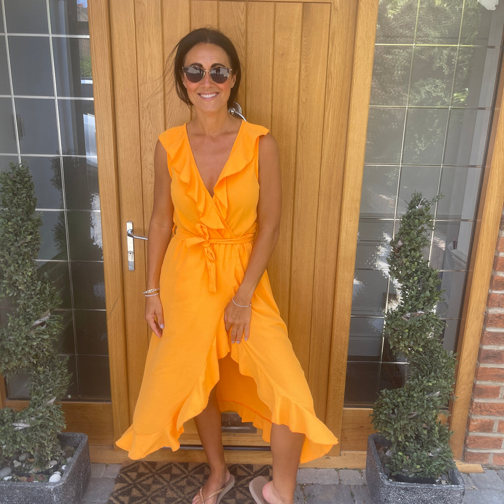 Bliss Ruffle Wrap Dress - Blush Boutique Essex