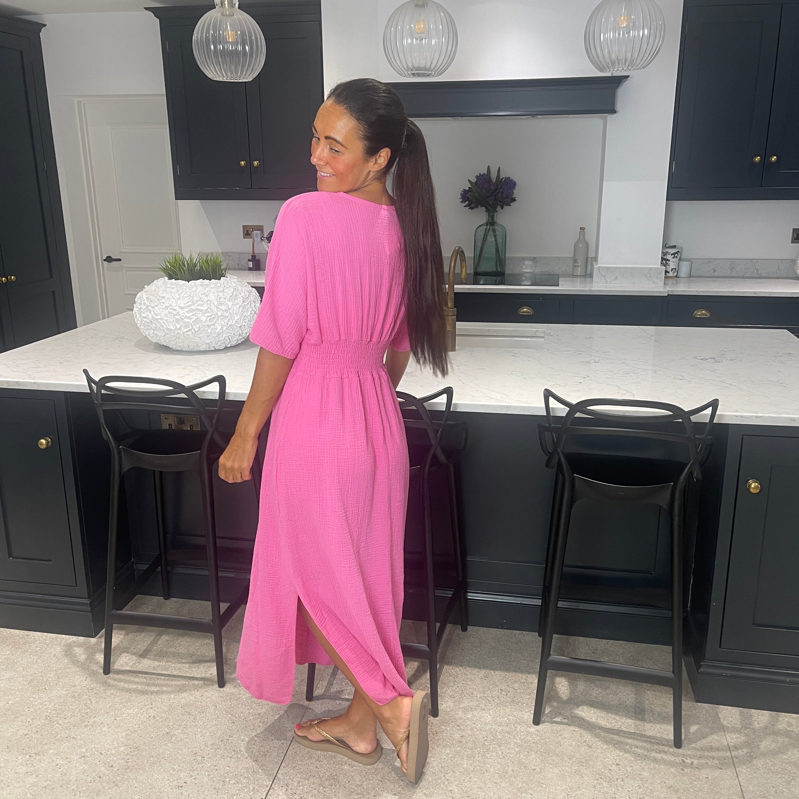 Chloe Cotton Cheesecloth Dress - Blush Boutique Essex
