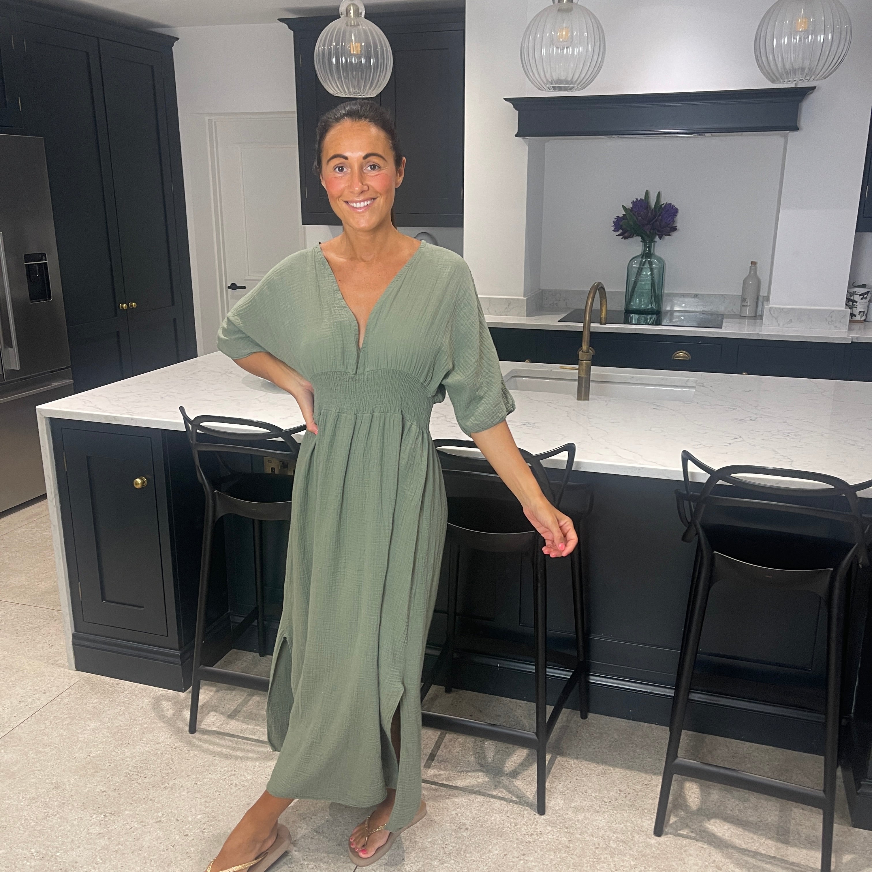 Chloe Cotton Cheesecloth Dress - Blush Boutique Essex