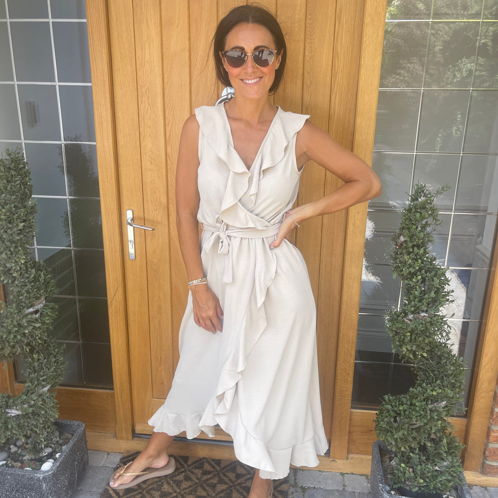 Bliss Ruffle Wrap Dress - Blush Boutique Essex