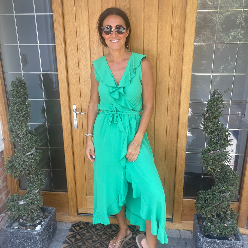 Bliss Ruffle Wrap Dress - Blush Boutique Essex