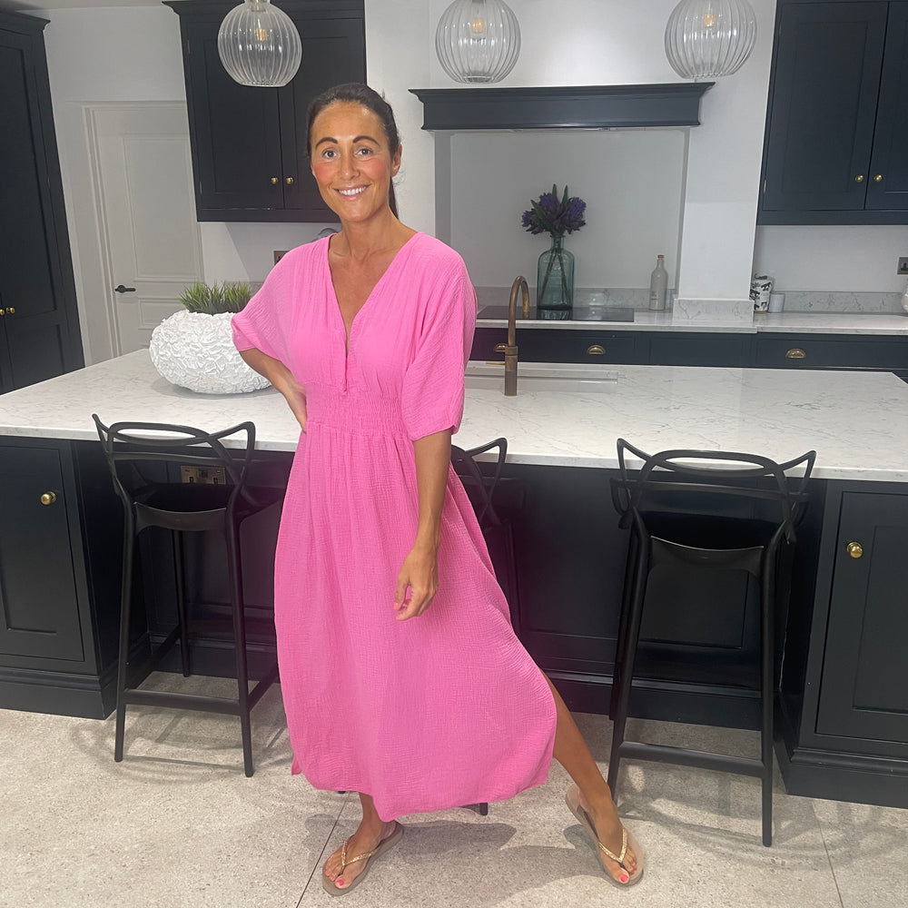 Chloe Cotton Cheesecloth Dress - Blush Boutique Essex