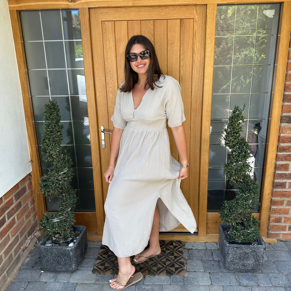 Chloe Cotton Cheesecloth Dress - Blush Boutique Essex