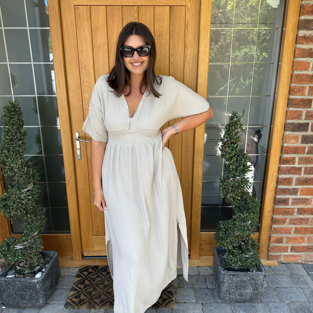 Chloe Cotton Cheesecloth Dress - Blush Boutique Essex