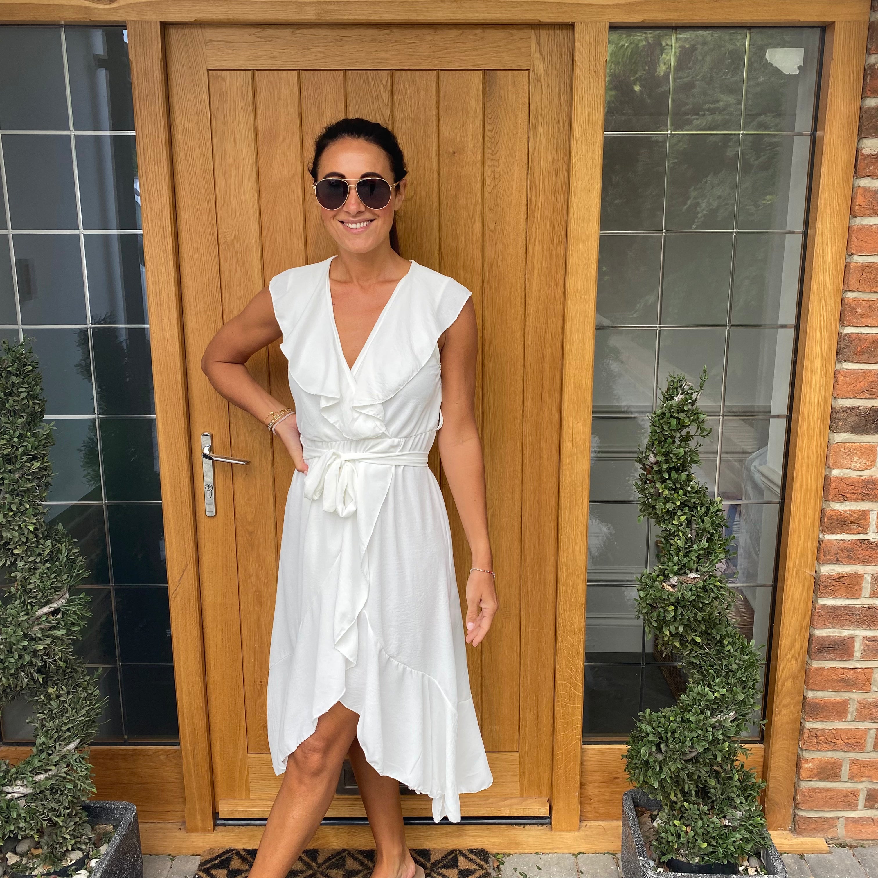 Bliss Ruffle Wrap Dress - Blush Boutique Essex