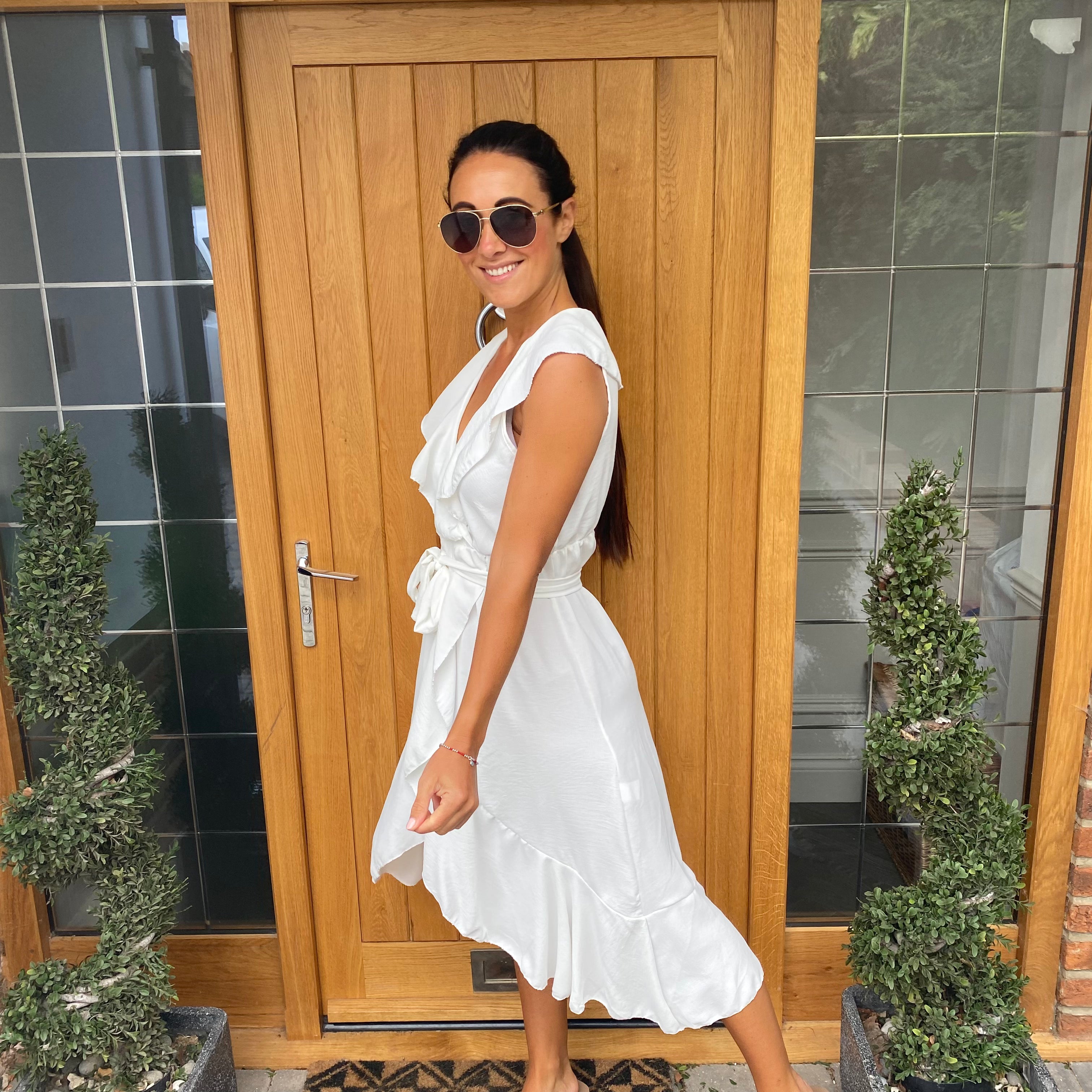 Bliss Ruffle Wrap Dress - Blush Boutique Essex