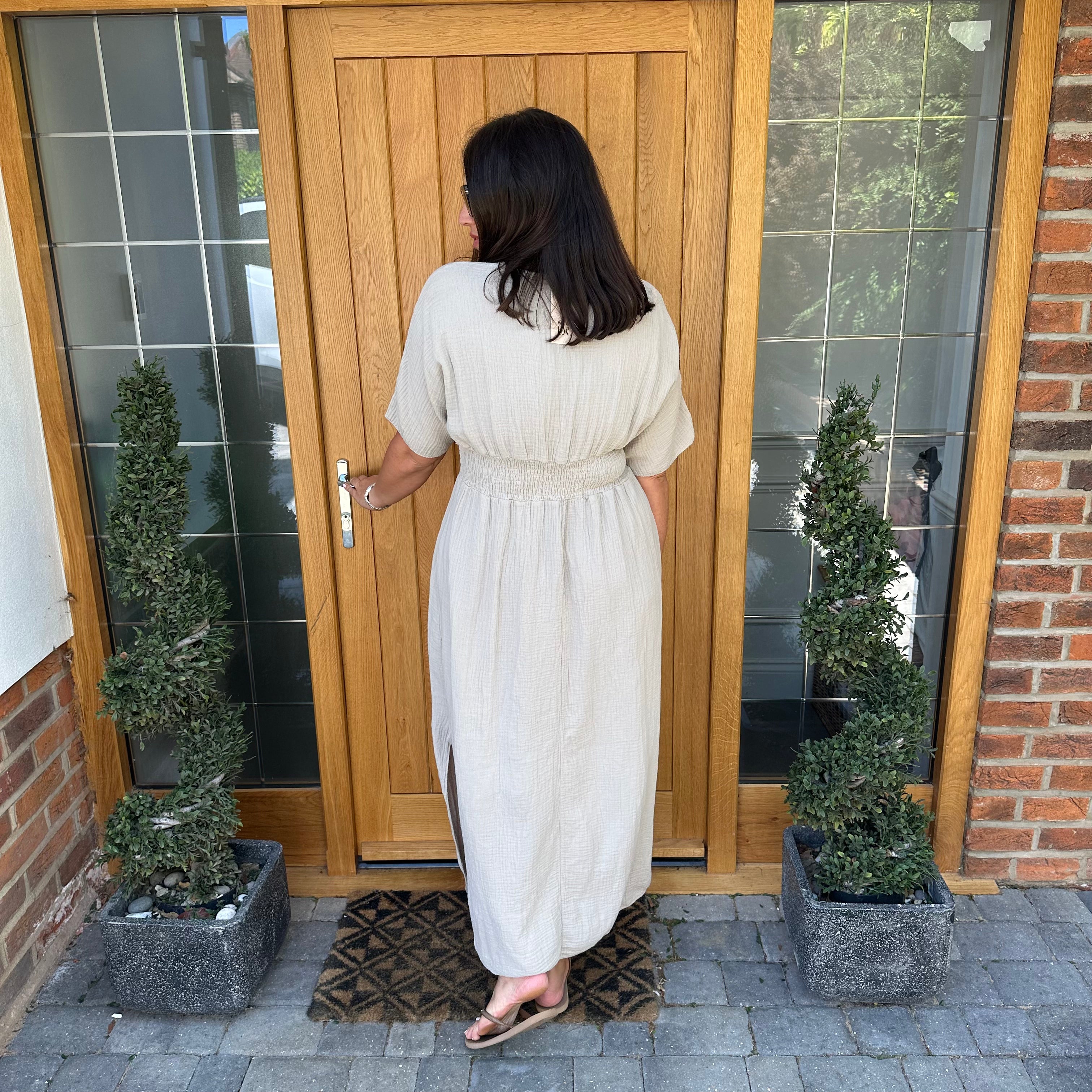 Chloe Cotton Cheesecloth Dress - Blush Boutique Essex