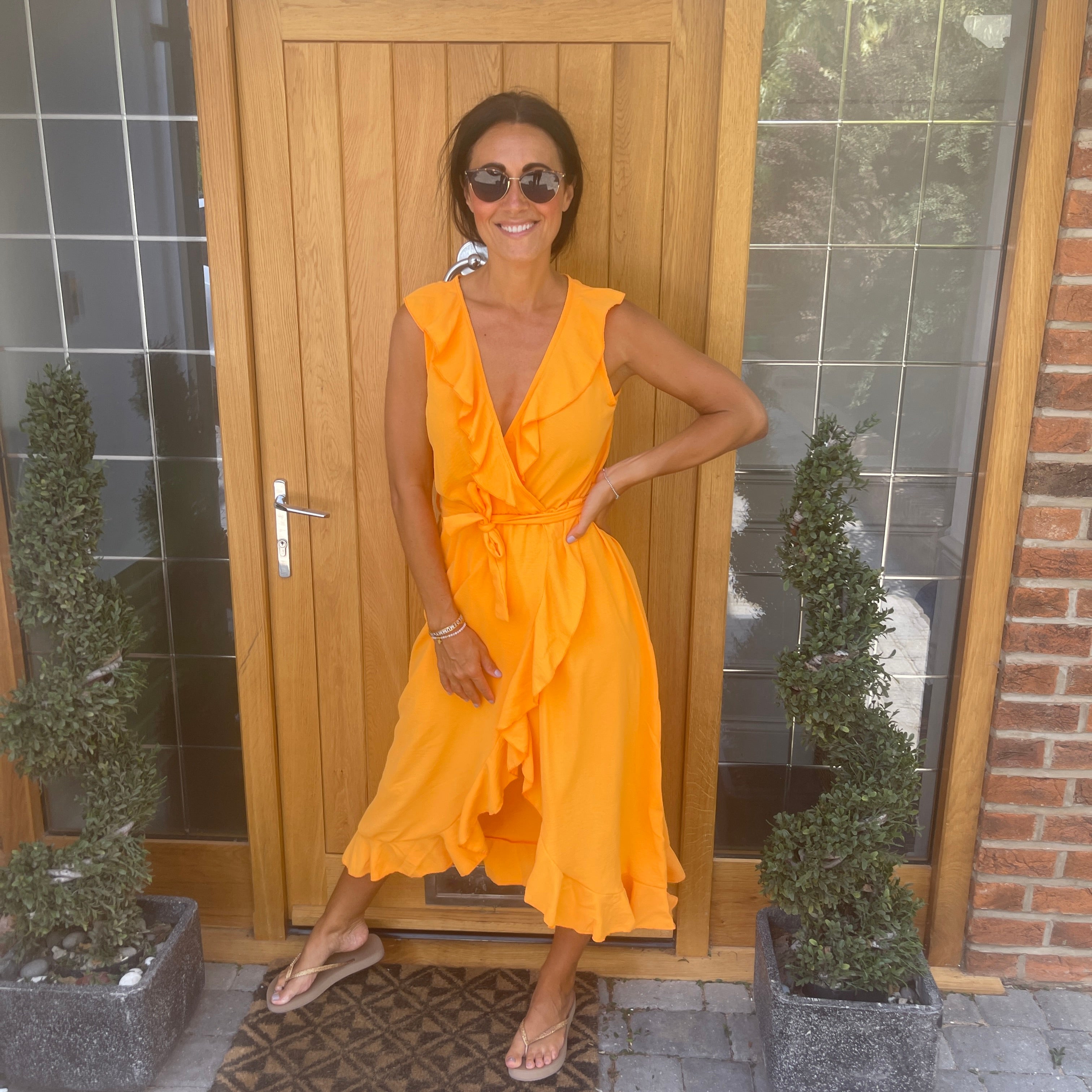Bliss Ruffle Wrap Dress - Blush Boutique Essex