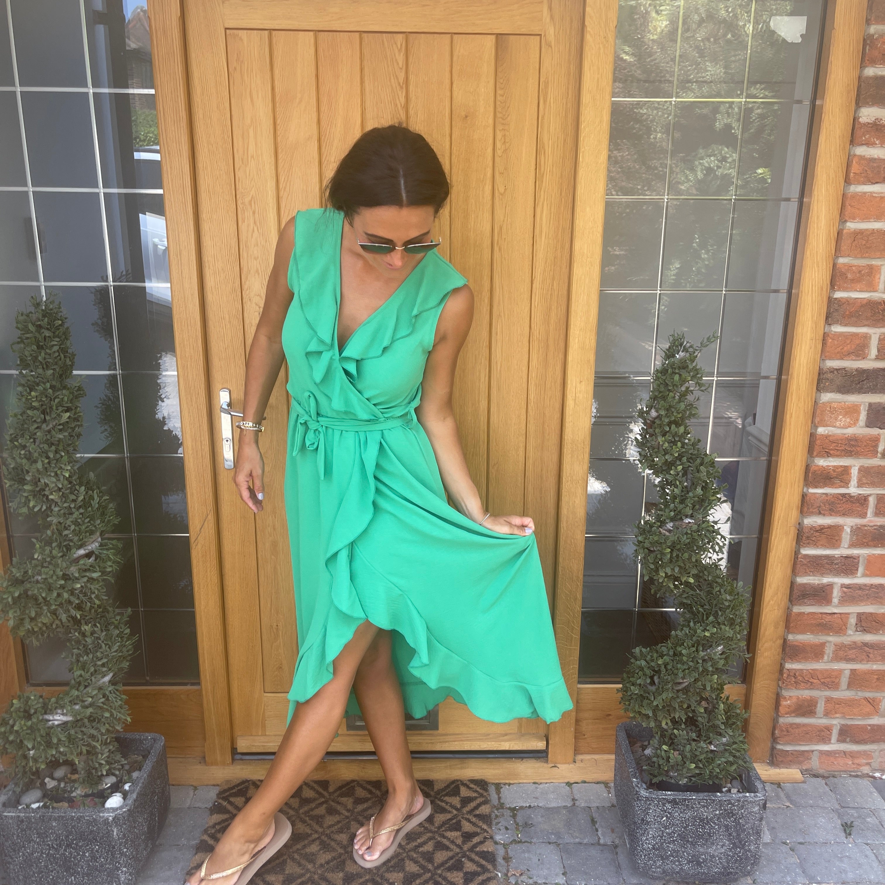 Bliss Ruffle Wrap Dress - Blush Boutique Essex