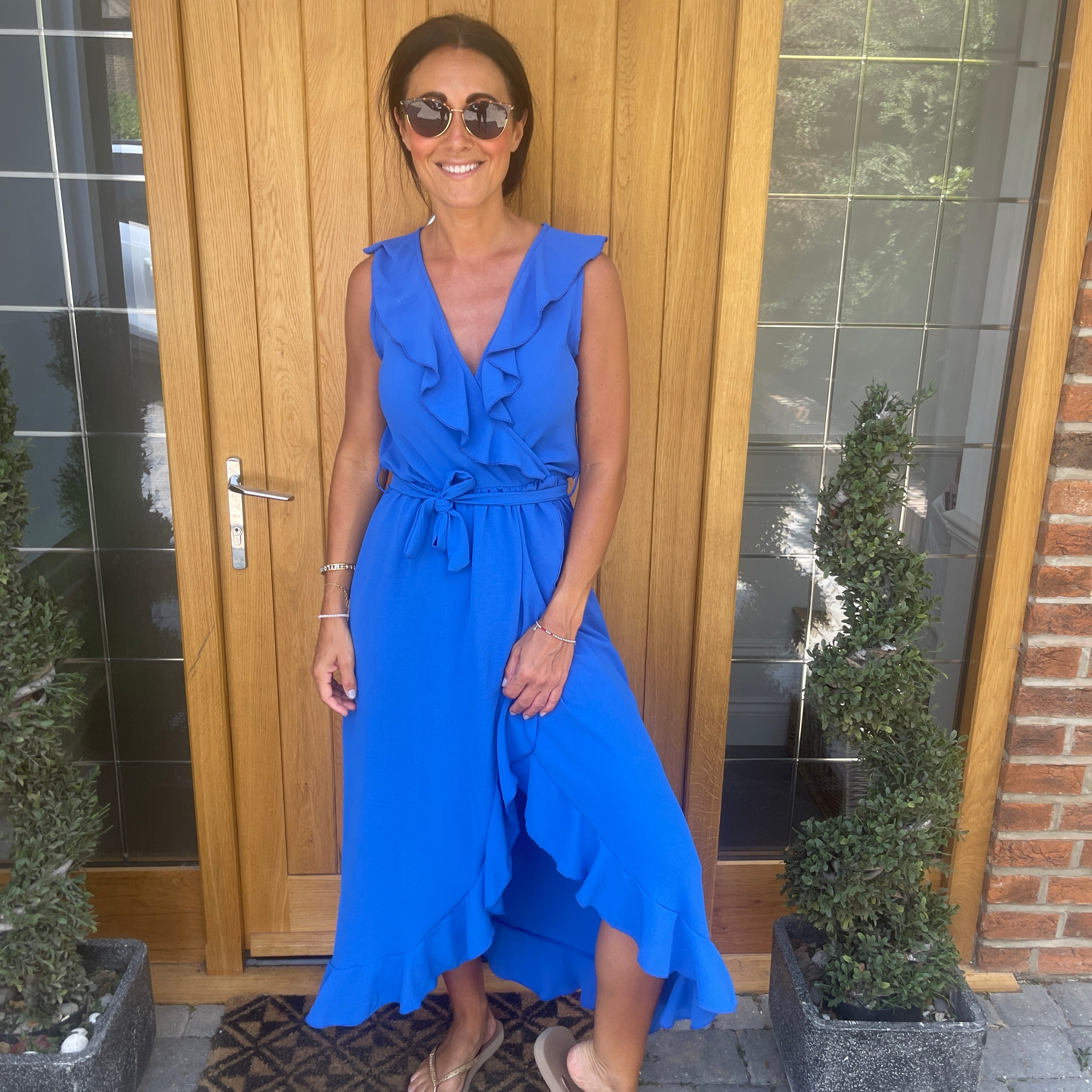 Bliss Ruffle Wrap Dress - Blush Boutique Essex