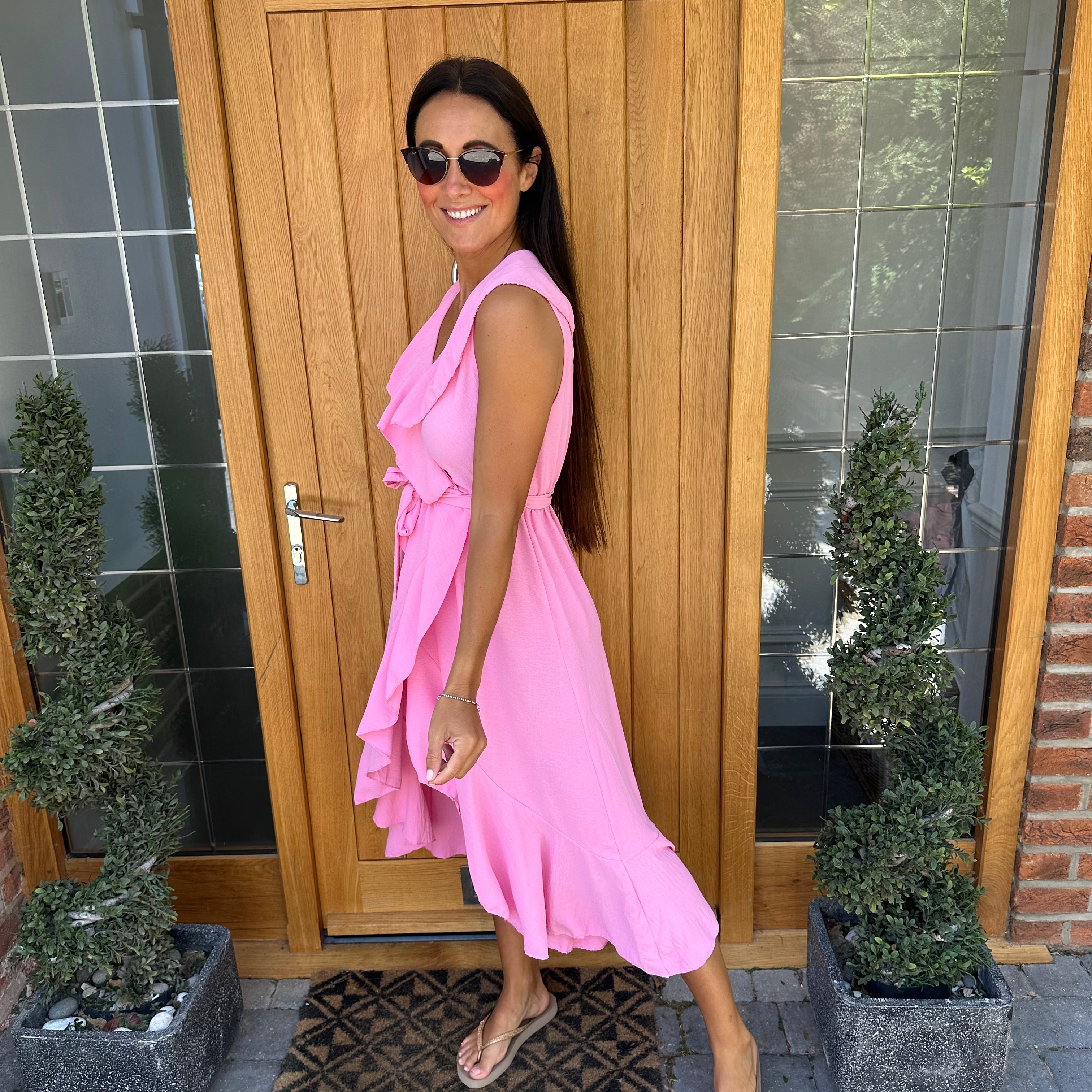 Bliss Ruffle Wrap Dress - Blush Boutique Essex