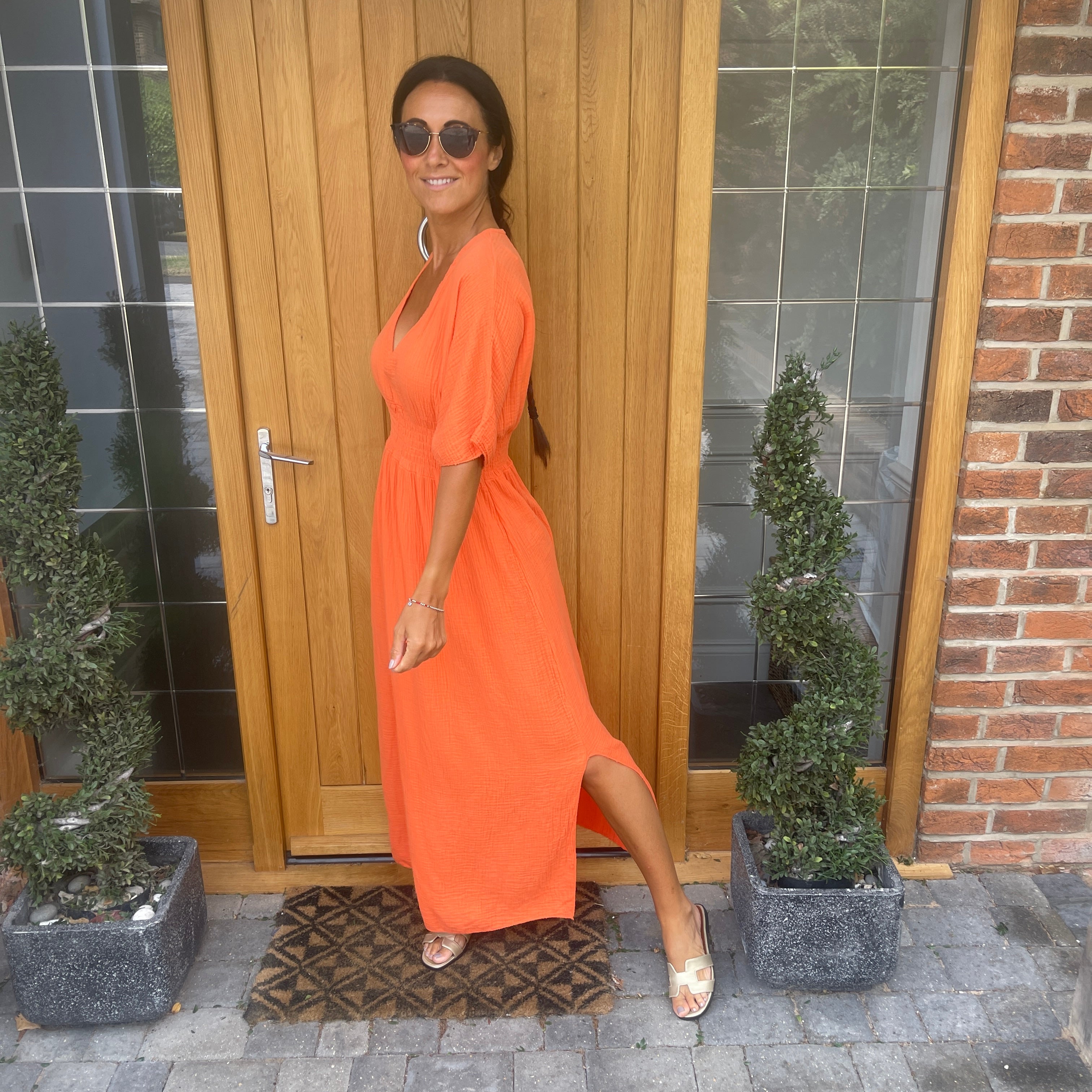 Chloe Cotton Cheesecloth Dress - Blush Boutique Essex