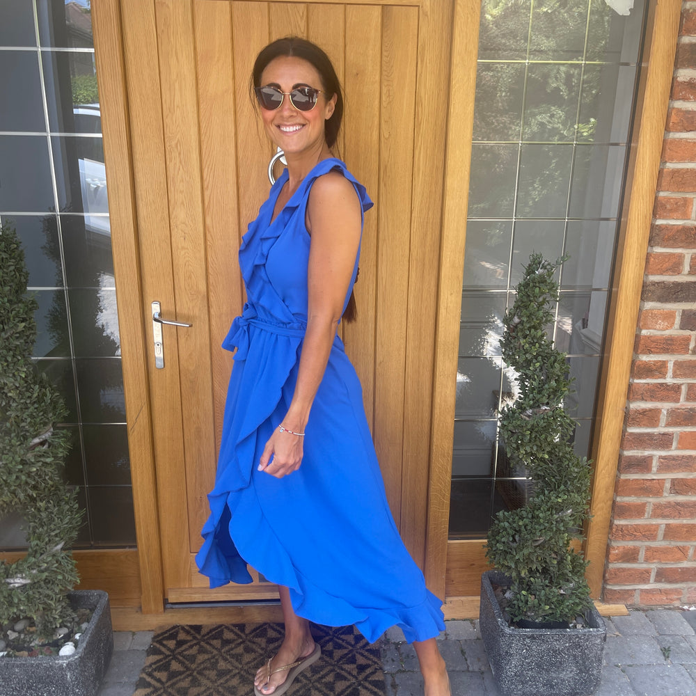 Bliss Ruffle Wrap Dress - Blush Boutique Essex