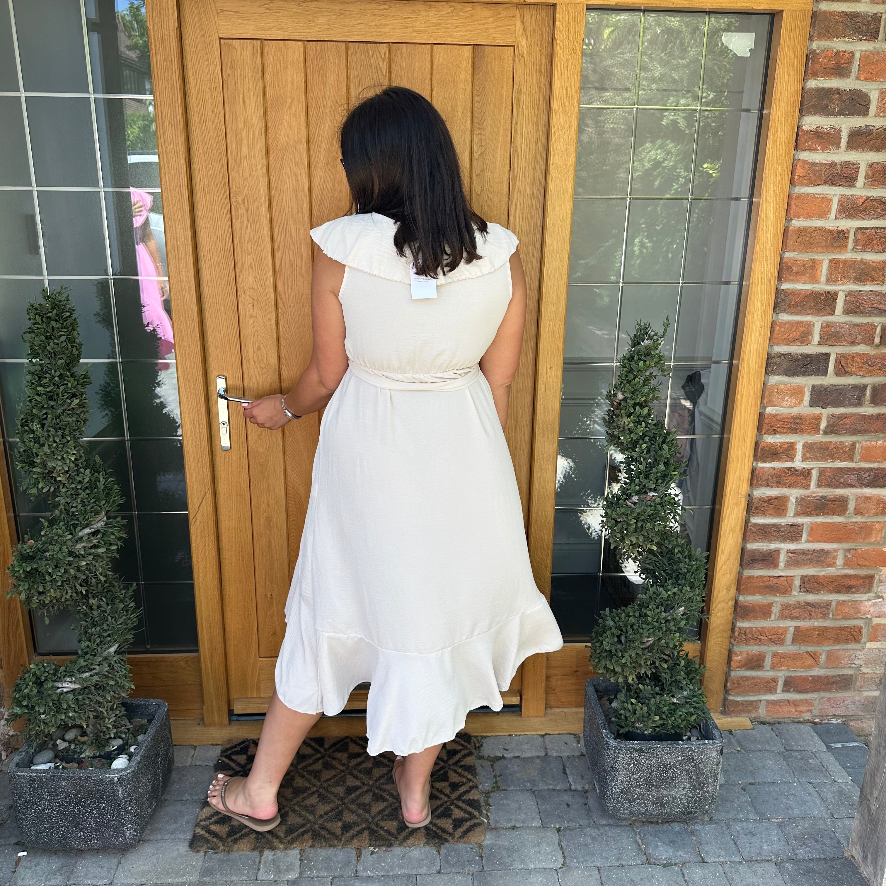 Bliss Ruffle Wrap Dress - Blush Boutique Essex