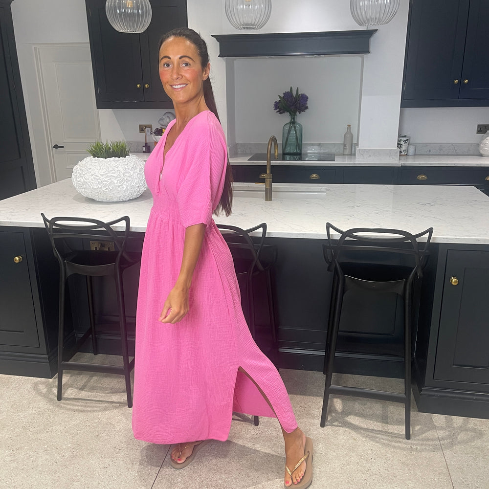 Chloe Cotton Cheesecloth Dress - Blush Boutique Essex