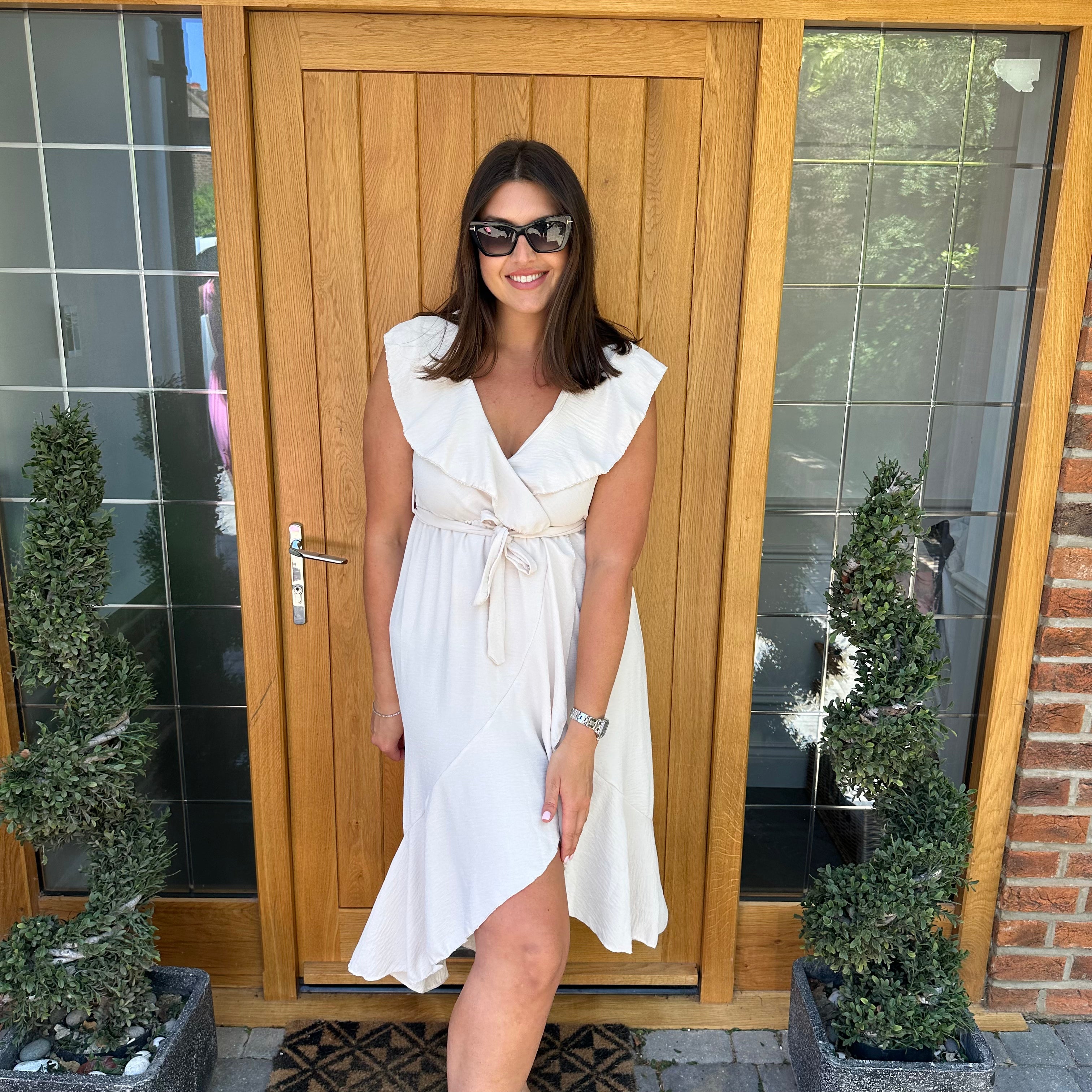 Bliss Ruffle Wrap Dress - Blush Boutique Essex